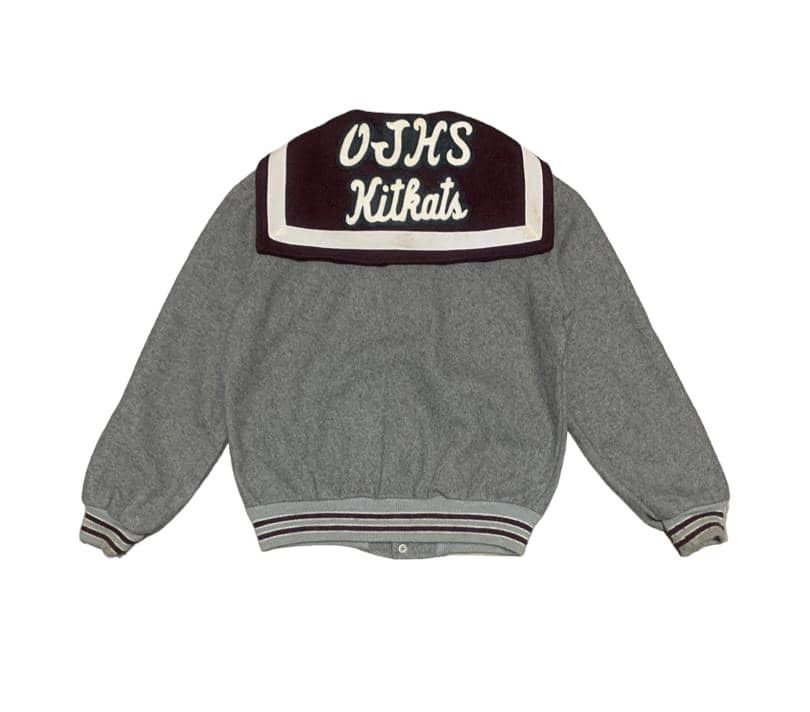 image of Wool Varsity Jacket Howe Memphis Tennessee in Grey, Men's (Size Medium)