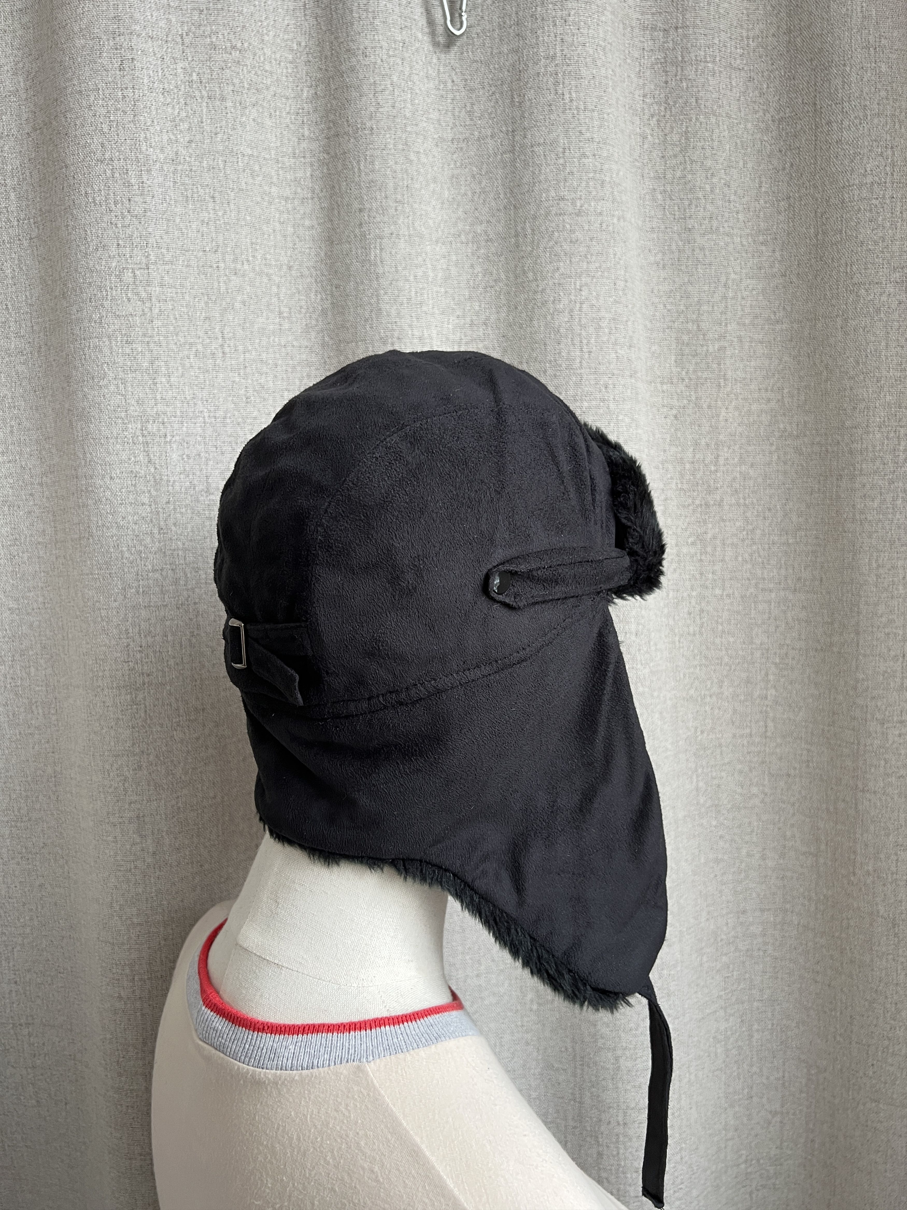 Vintage Y2K Faux Fur Black Reversible Ushanka Hat Floppy Ears Size ONE SIZE - 8 Thumbnail