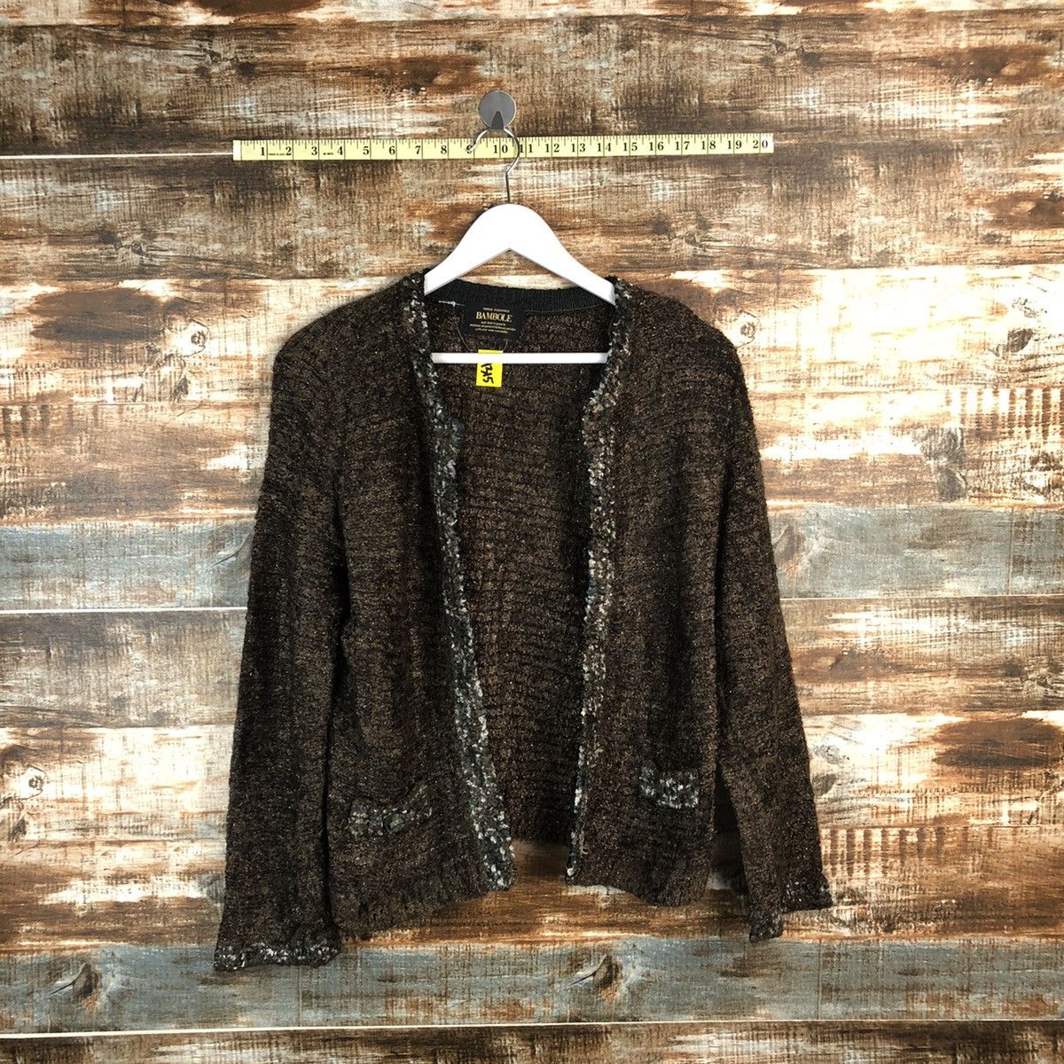 Homespun Knitwear × Japanese Brand Bambole Dark Brown Cardigan Knitwear #A1315 Size M / US 6-8 / IT 42-44 - 1 Thumbnail