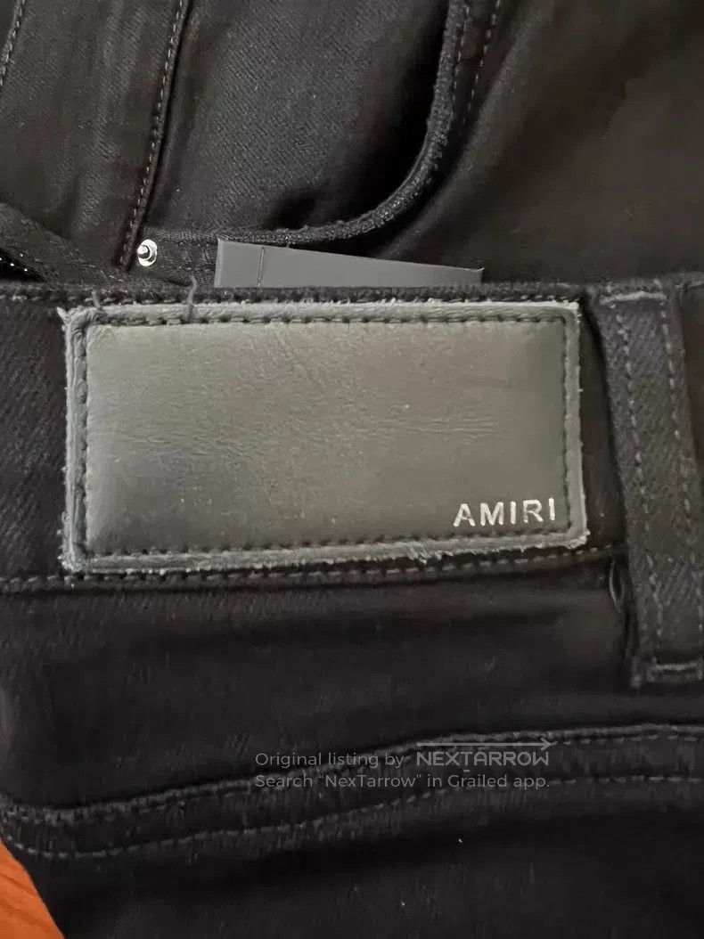 Amiri Amiri Classic red cashew flower patchwork black denim jean Size US 33 - 4 Thumbnail
