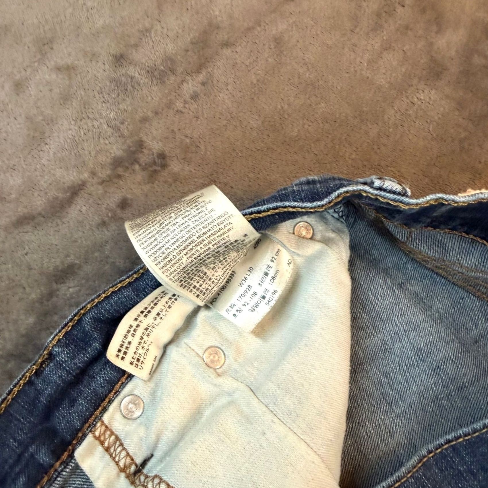 Levi's Levi's 514 Straight Jeans Mens 36x30 Blue Stretch Denim Pants Casual Classic Denim, 5-Pocket, Zip Fly, Regular Rise, City, Men Size US 36 / EU 52 - 6 Thumbnail