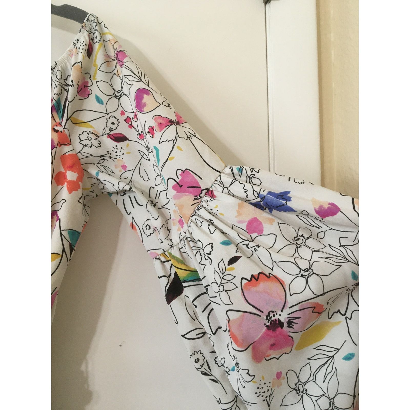 Other Clover and Sloane Medium Floral Dress Off Shoulder Spaghetti Size M / US 6-8 / IT 42-44 - 4 Thumbnail