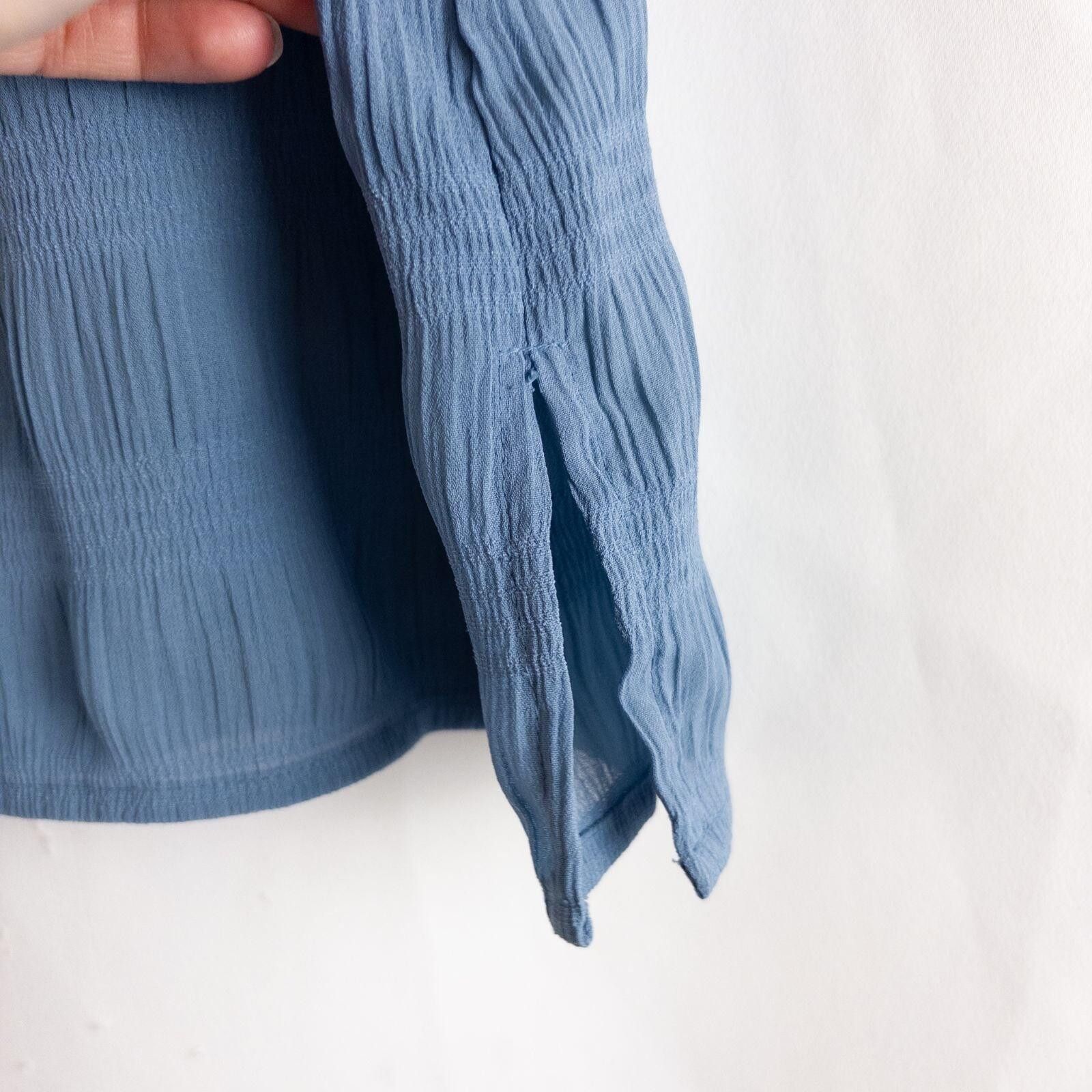 Other Apparenza Vintage Pastel Blue Textured Shirt Womens Large Size L / US 10 / IT 46 - 6 Thumbnail