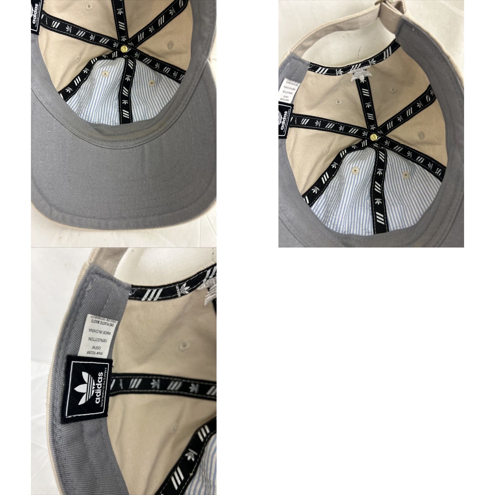 Adidas Adidas Dad Hat Beige Strap Back Cotton Adjustable Trefoil Hat Men One Size Beige Baseball Cap Size ONE SIZE - 9 Thumbnail