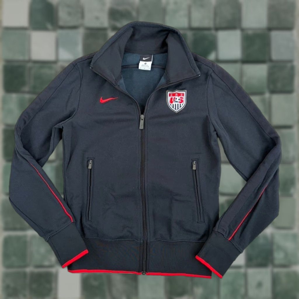 Nike Nike Track Jacket Women M Black USA Olympics Full Zip Casual Outdoor Shirt Size M / US 6-8 / IT 42-44 - 1 Thumbnail