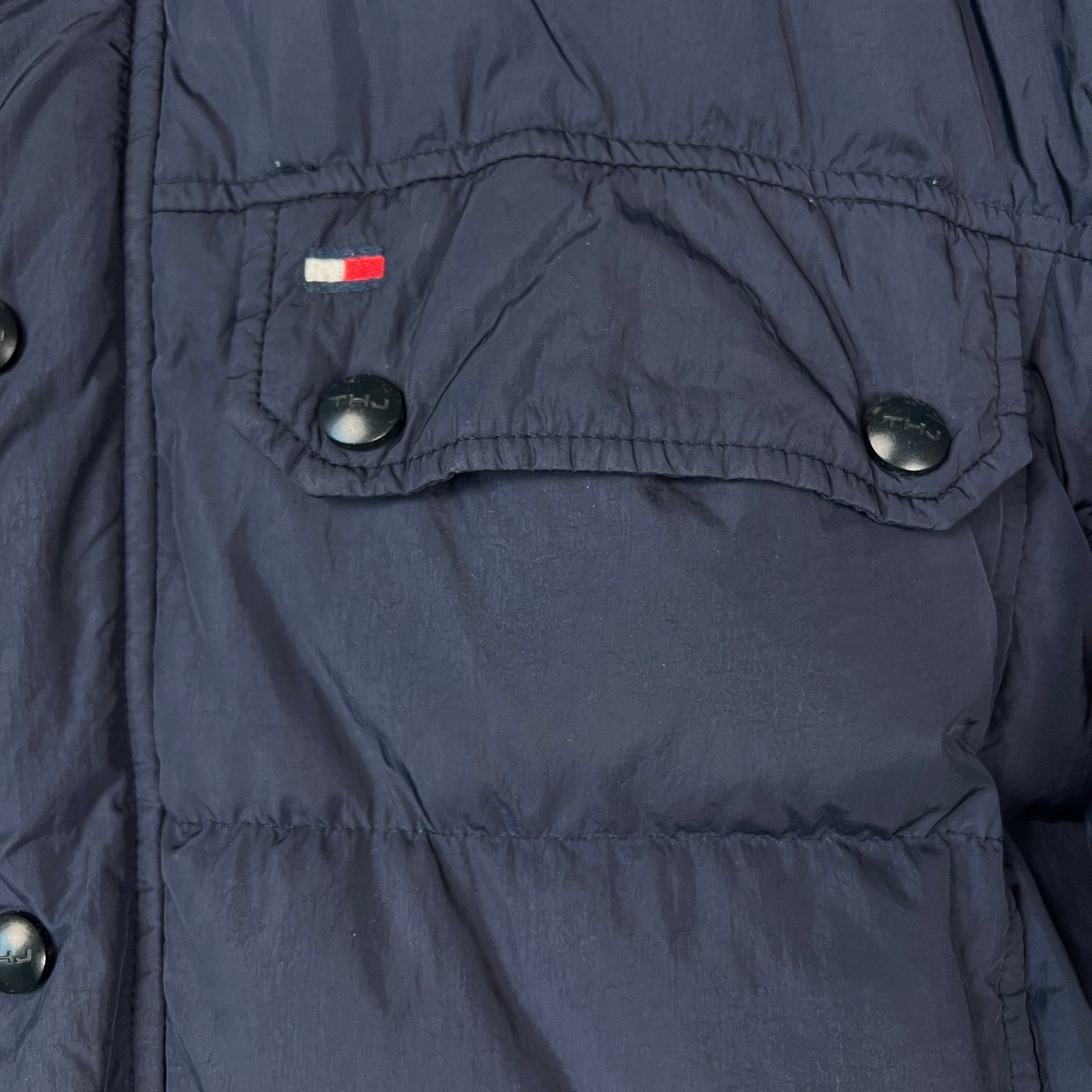 Tommy Hilfiger × Vintage Vintage 90s Tommy Hilfiger Jacket XL Flag Zip Puffer Bomber Size US XL / EU 56 / 4 - 4 Thumbnail