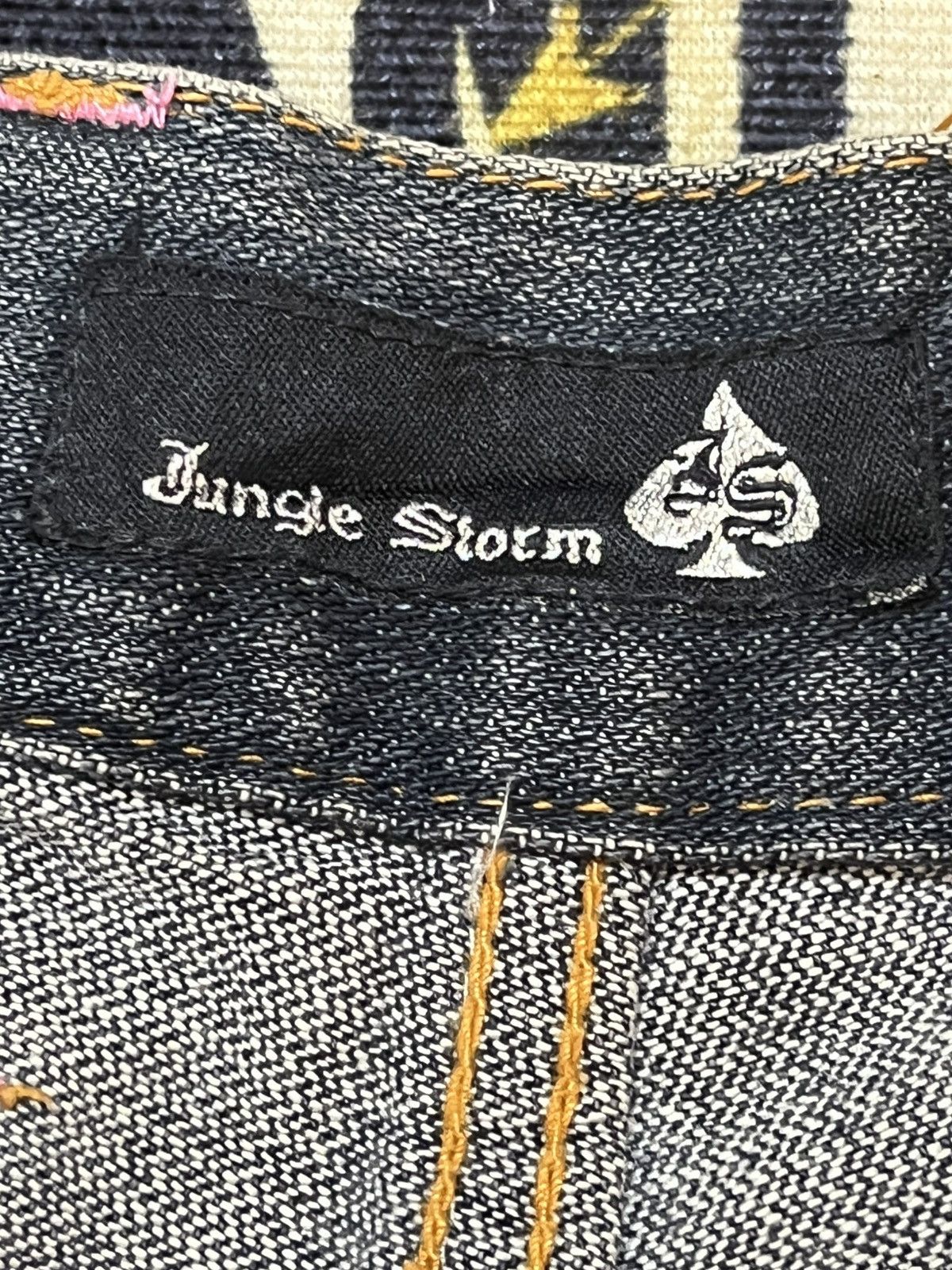 Beauty Beast Vintage Jungle Storm Unique Pocket Surf Style Denim Size US 33 - 13 Thumbnail