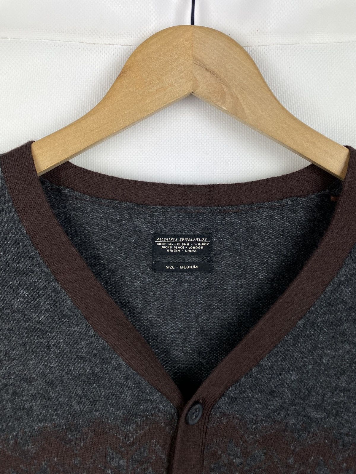 Allsaints × Japanese Brand Allsaints Scafell wool / alpaca men’s cardigan sweater Size US M / EU 48-50 / 2 - 8 Thumbnail
