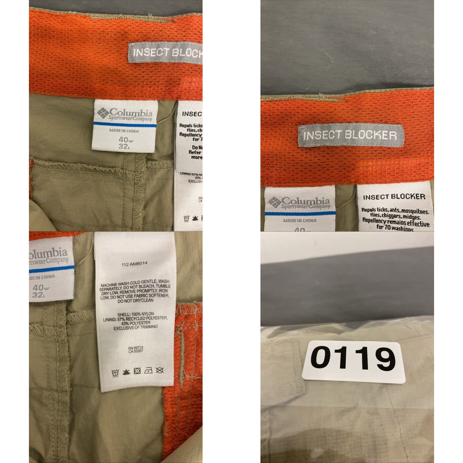 Vintage Columbia Pants Mens Size 40x32 Cargo Regular Straight Khaki Ginger Insect Repellent Nature Outdoors Size US 40 / EU 56 - 9 Thumbnail