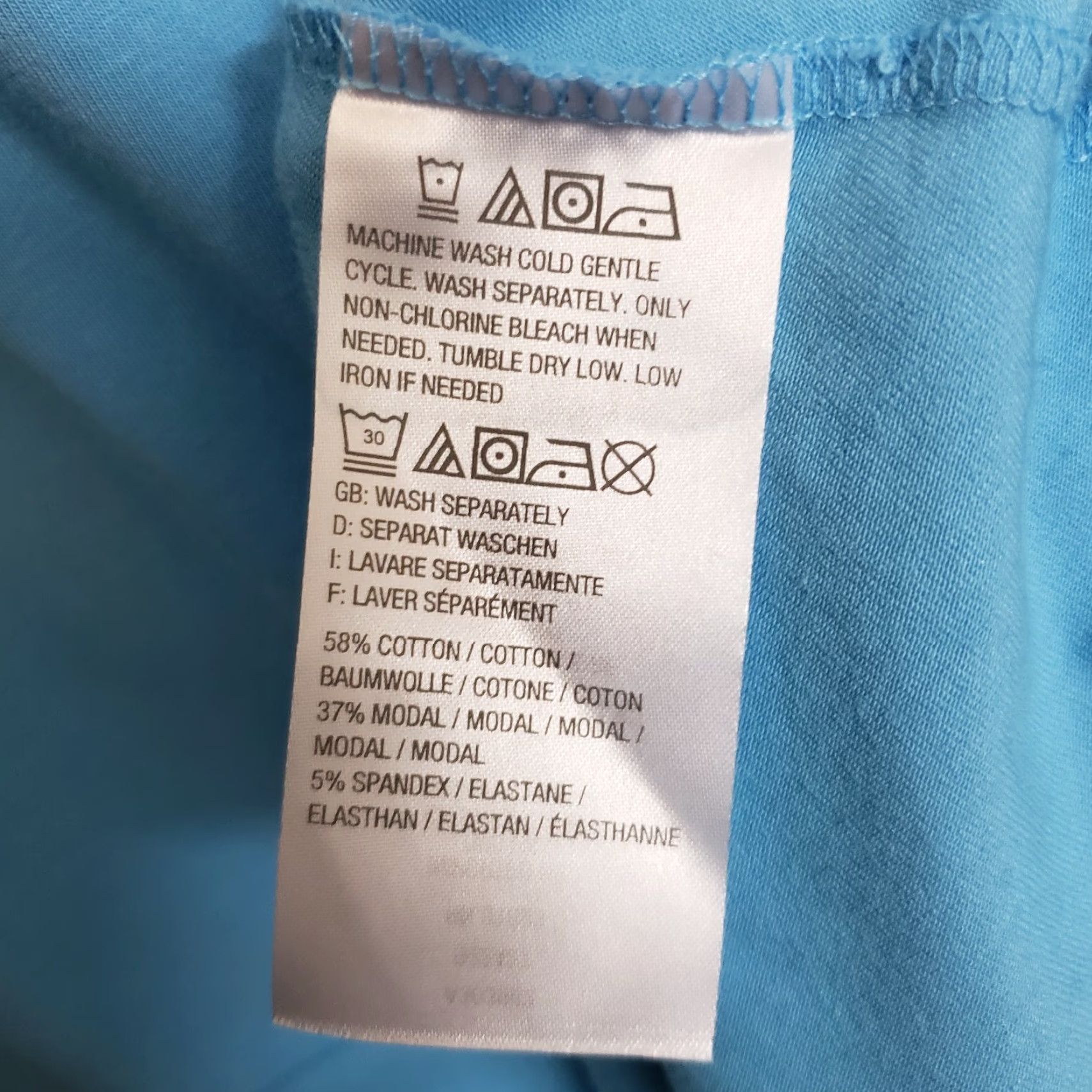 Isaac Mizrahi Isaac Mizrahi Live Womens Top Sz Small Solid Blue Cotton Blend Scoop Neck Short Sleeve Pullover T-Shirt Womens Size S / US 4 / IT 40 - 6 Thumbnail
