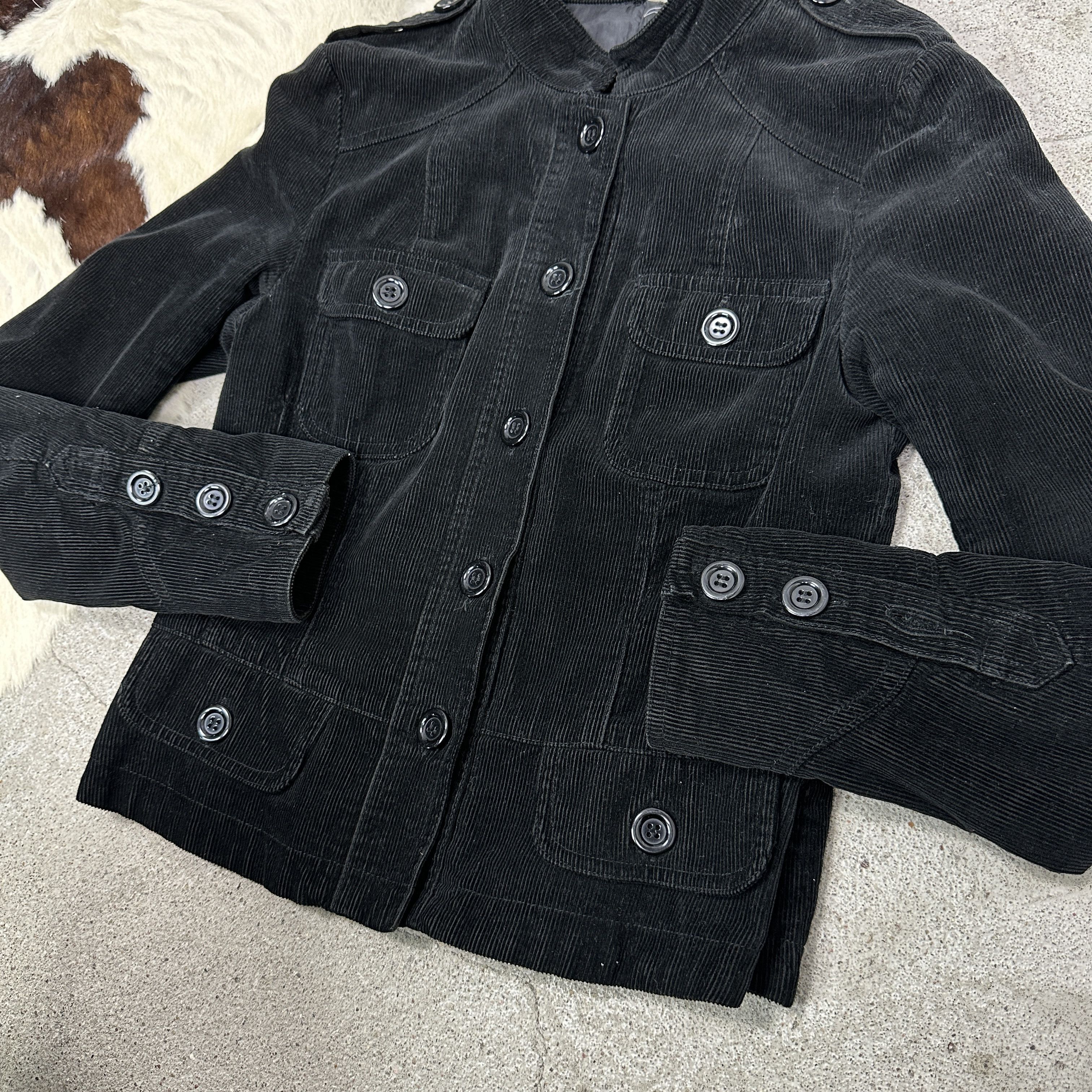 Vintage Vinted Avant Garde Opium Corduroy Fitted Jacket 00s Size S / US 4 / IT 40 - 5 Thumbnail