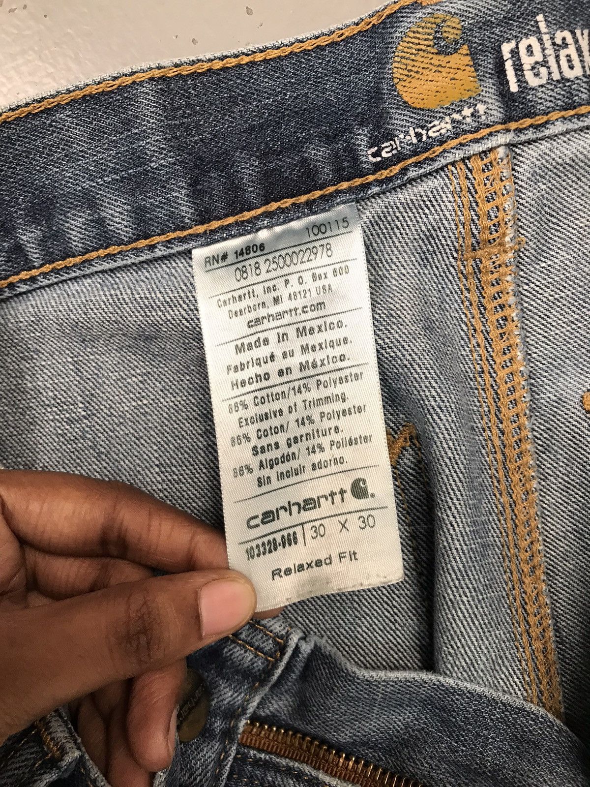 Carhartt Vintage Carhartt double knee distressed workwear denim Size US 30 / EU 46 - 11 Thumbnail