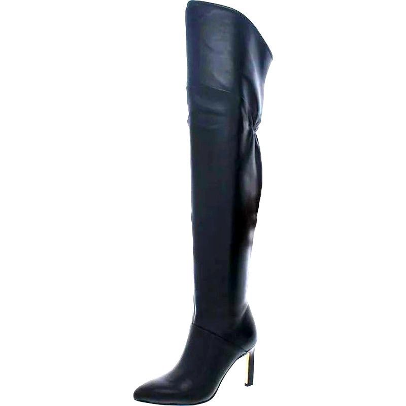 Franco Sarto FRANCO SARTO Size 6 Callie Black Leather Over-The-Knee Boots Size US 6 / IT 36 - 2 Thumbnail