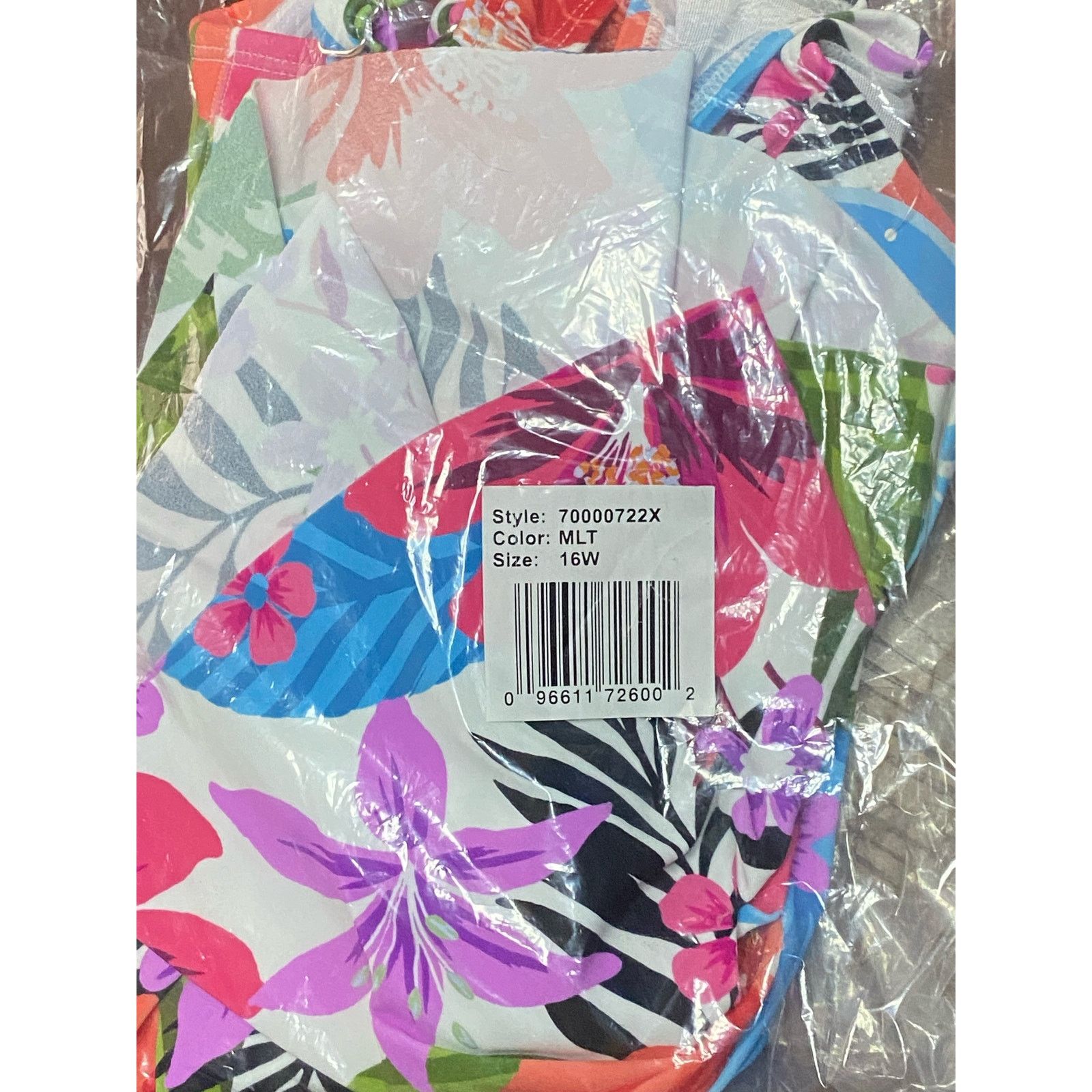 Other SWIM SOLUTIONS Plus Size Pleated-Front Double-Strap Top 16W Size XXL / US 16-18 / IT 52-54 - 4 Thumbnail