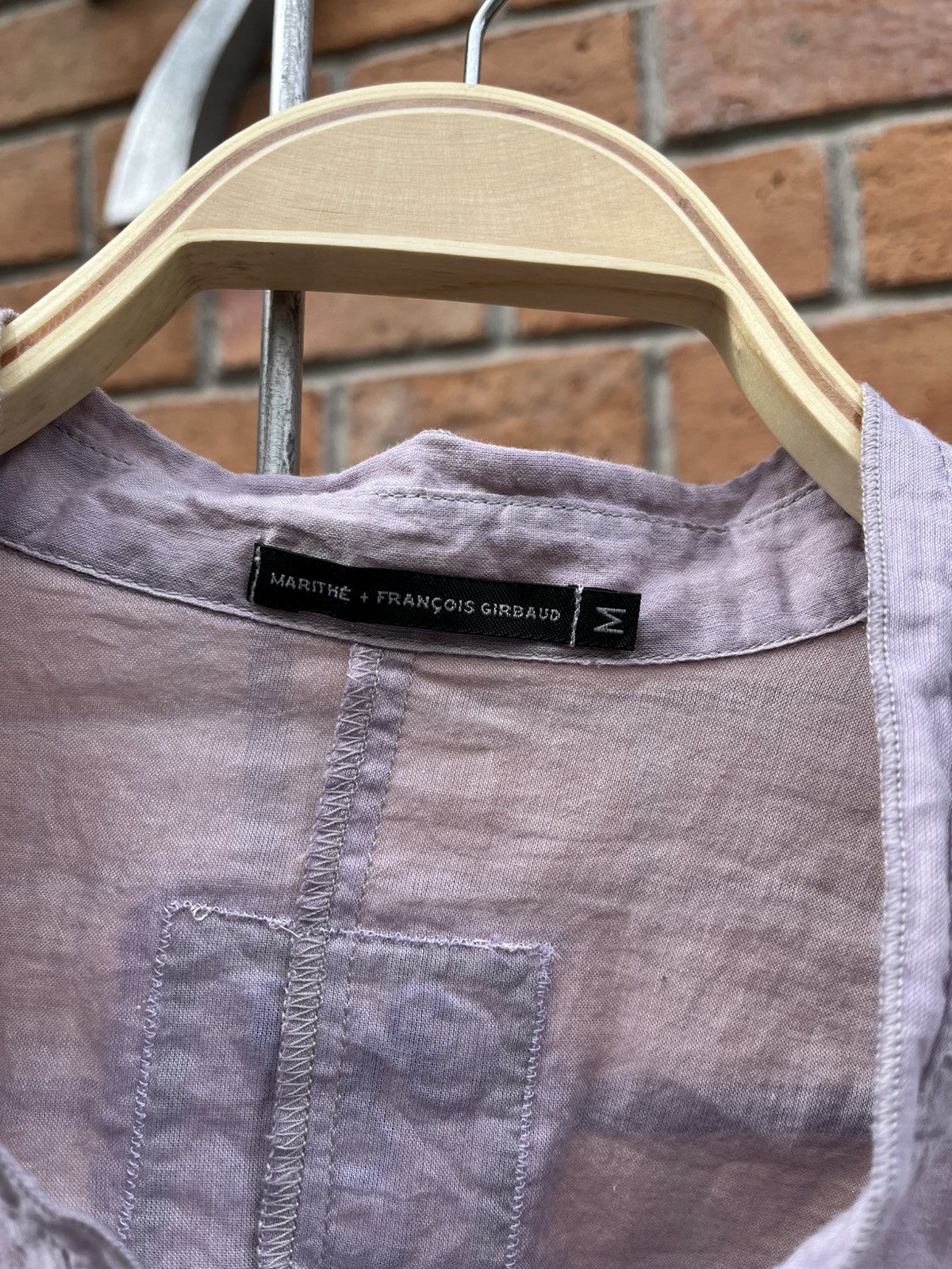Marithe + Francois Girbaud Marithe Francois GirbaudLight Purple Blouse with Embroidered Size ONE SIZE - 3 Thumbnail