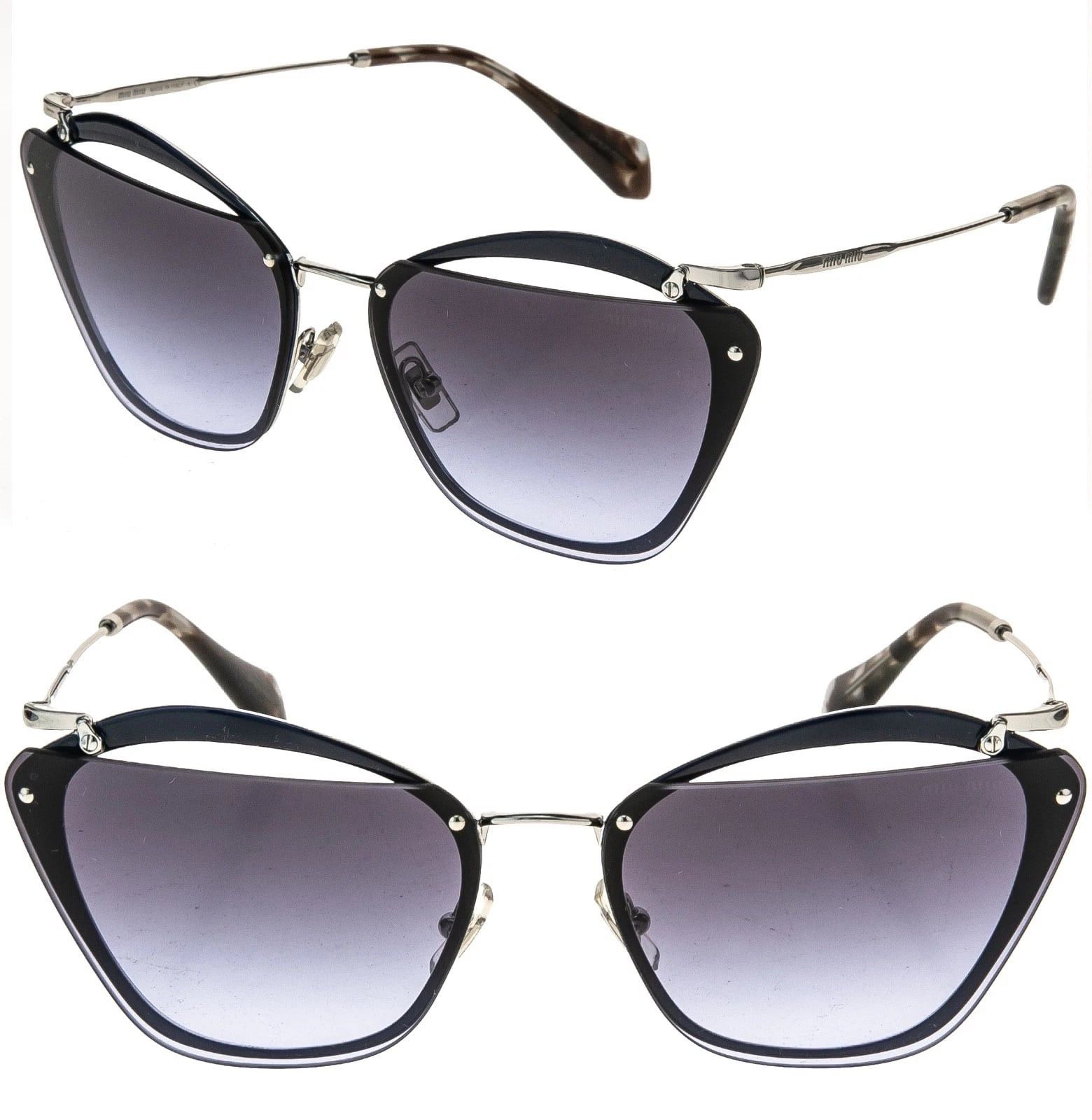 Miu Miu MIU MIU MU54TS NOIR Cut Out 54T Blue Gradient Sunglasses Size ONE SIZE - 1 Thumbnail