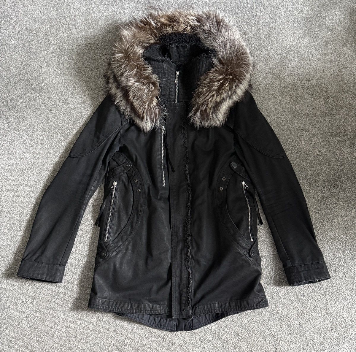 14th Addiction 14th Addiction Waxed Canvas Fox Fur Parka Size US M / EU 48-50 / 2 - 1 Thumbnail