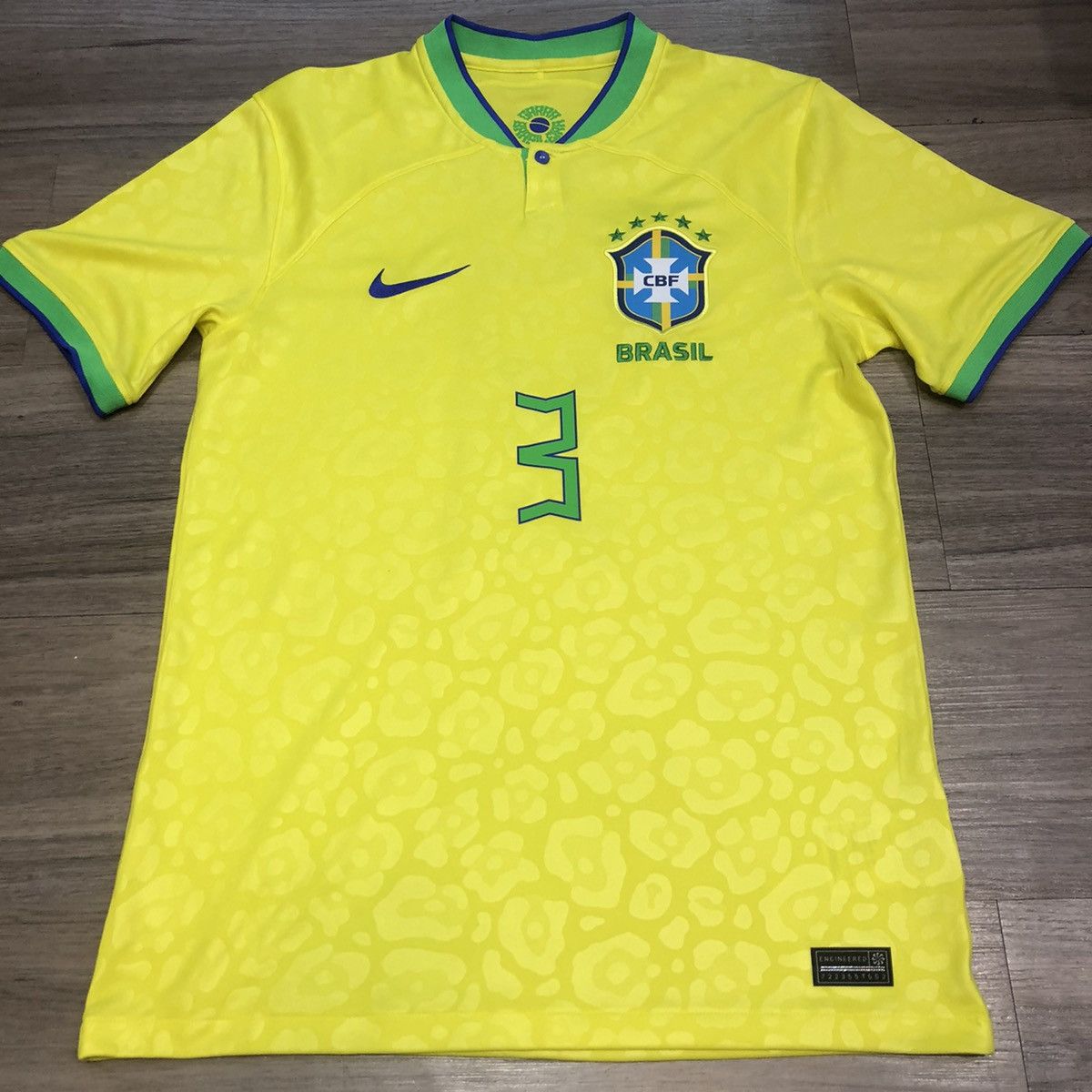 image of Fifa World Cup x Nike Brazil World Cup 2022 Home Shirt 3 T.silva in Yellow, Men's (Size Small)