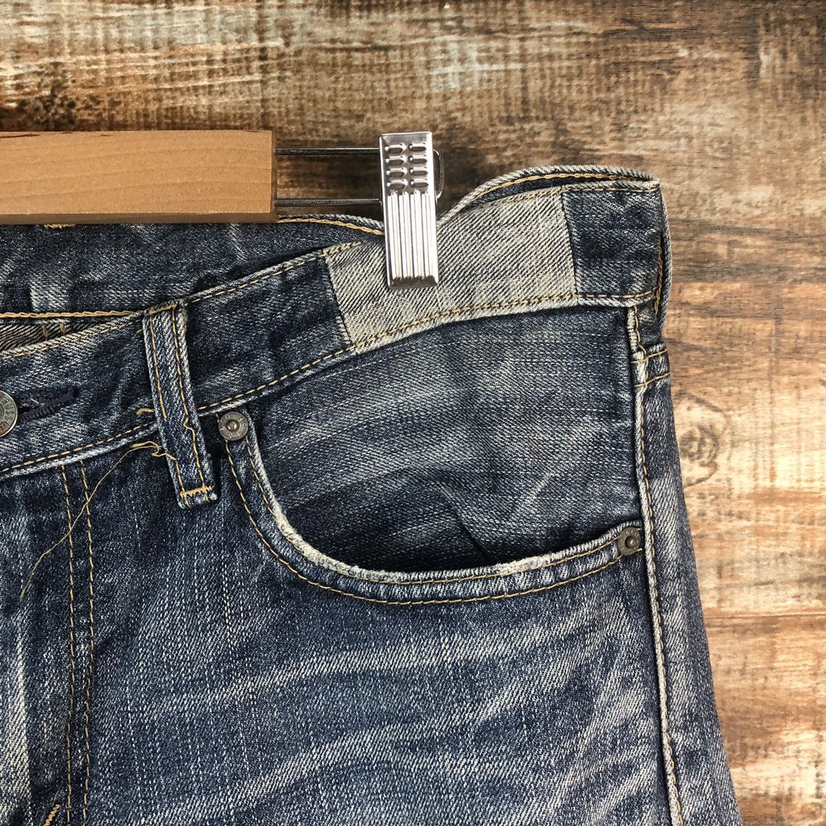 Levi's DL Levis 505 Blue Distressed Denim Pants #C299 Size US 32 / EU 48 - 8 Thumbnail