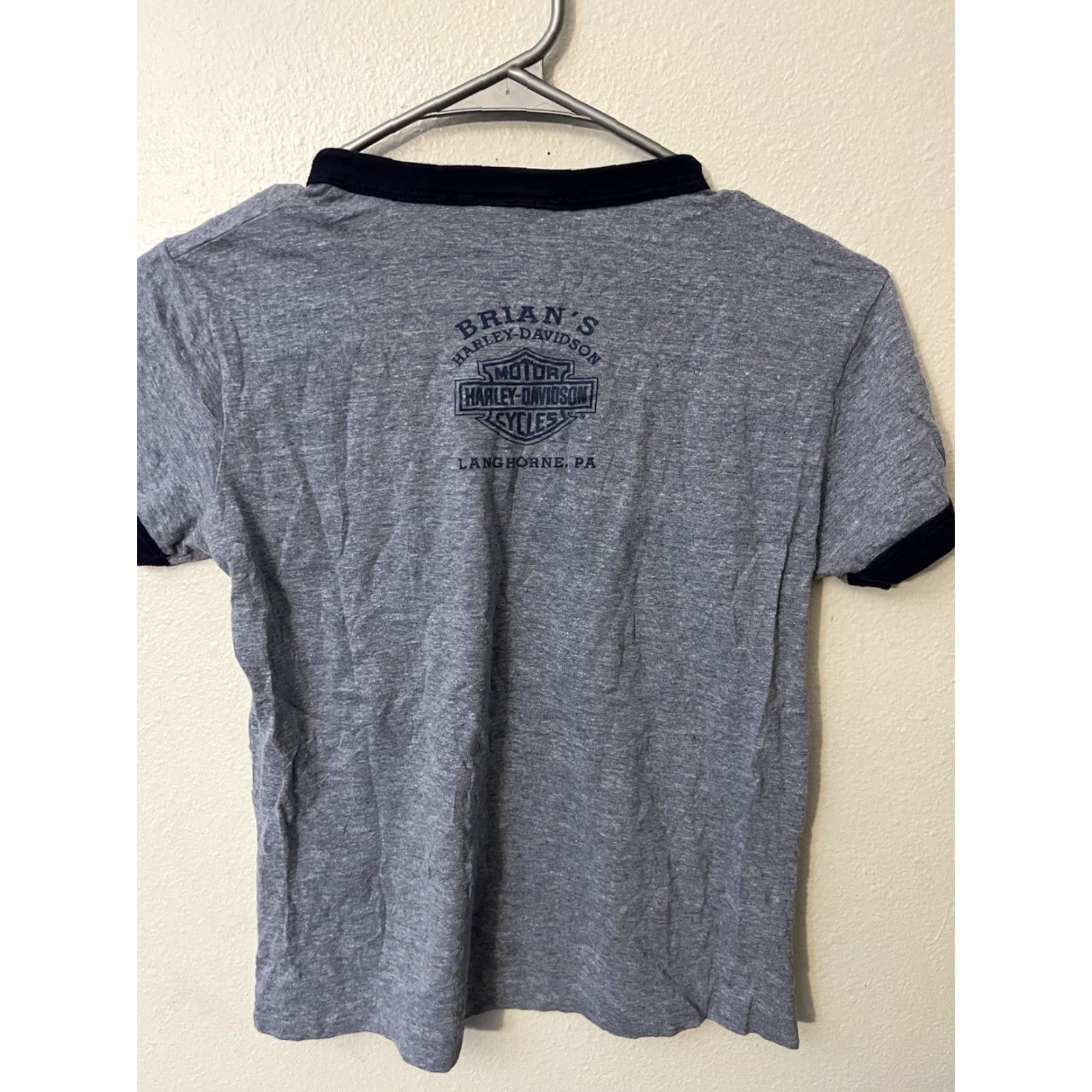 Harley Davidson Harley-Davidson Women's T-Shirt Blue Short Sleeve Crew Neck Logo Heather M Basic Casual Size M / US 6-8 / IT 42-44 - 3 Thumbnail