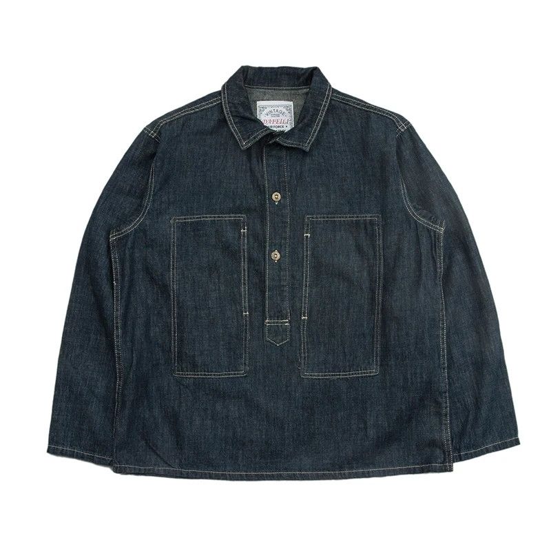 Japanese Brand × Vintage Loose Pullover Shirt Jacket Denim Size US M / EU 48-50 / 2 - 1 Thumbnail