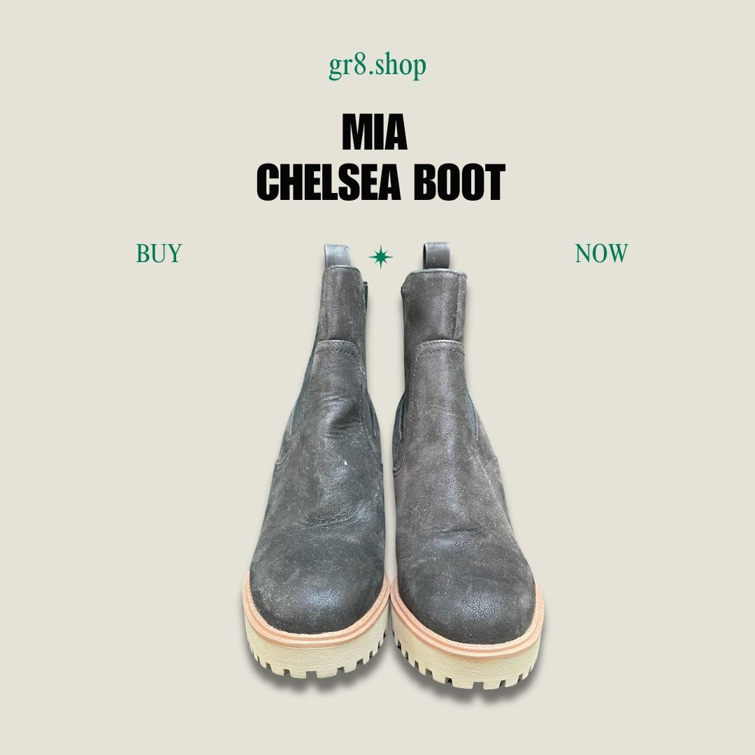 Other Mia Chelsea Boot Black Leather Wedge Heel Size 7.5 Women’s D Size US 7.5 / IT 37.5 - 1 Thumbnail