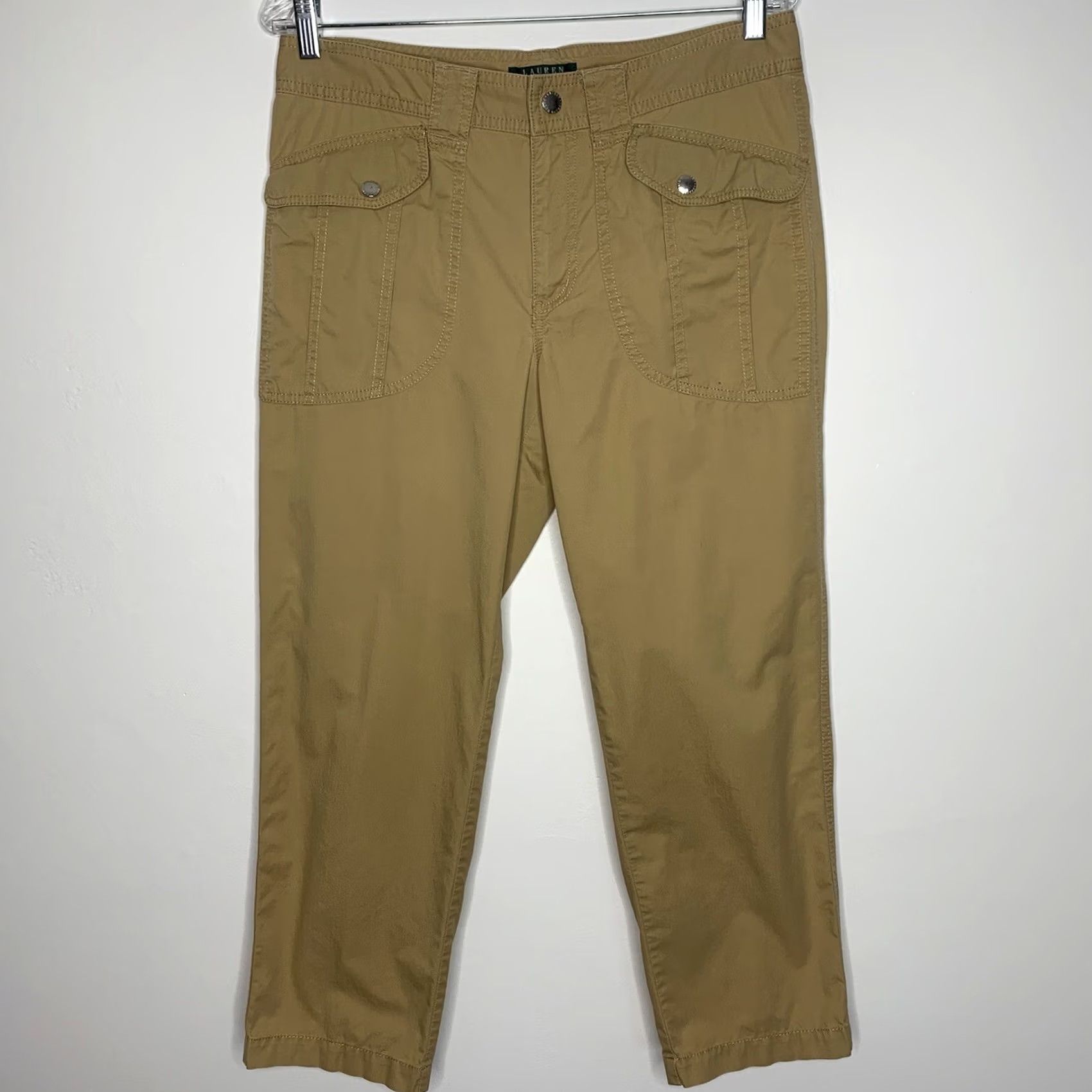 Ralph Lauren Lauren Ralph Lauren Khaki Pants Casual Ankle Cropped Womens Size 8 Green Label Beige Size 30" / US 8 / IT 44 - 3 Thumbnail