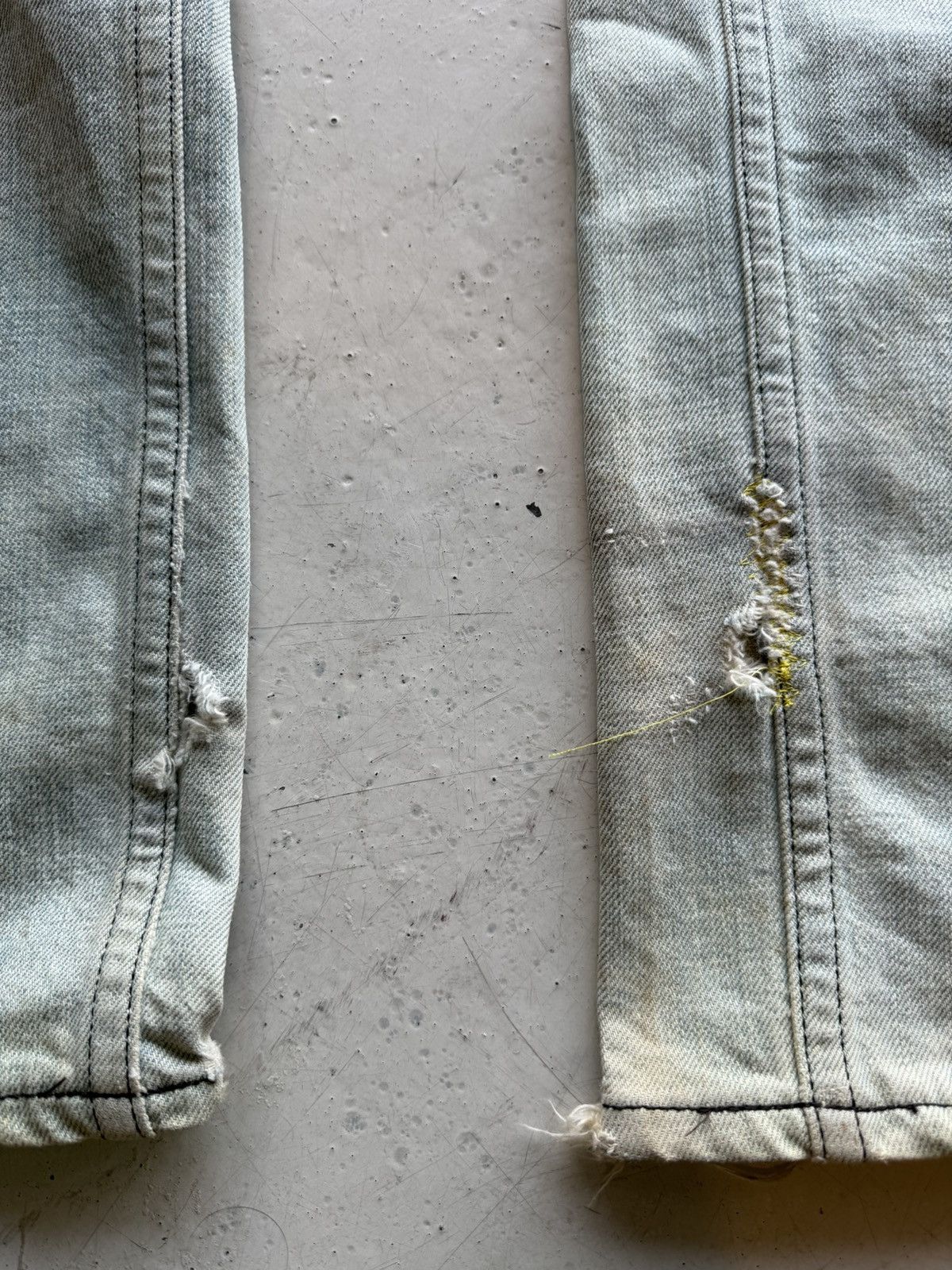 Number (N)ine Number Nine A/W 2000 “Redisun” Distressed Bush Denim Pant Size US 32 / EU 48 - 10 Thumbnail