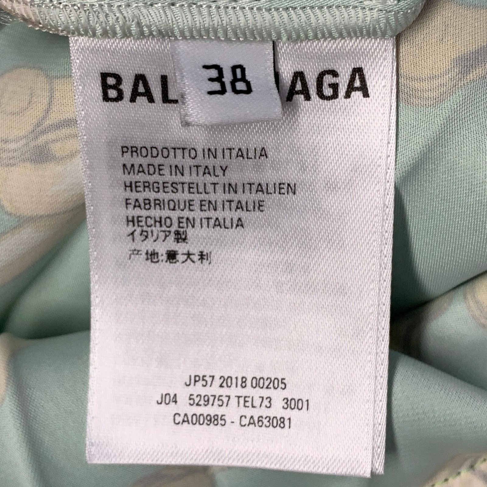 Balenciaga Size 6 Green Gold Polyester Chain Pleated Midi Skirt Size 28" / US 6 / IT 42 - 4 Thumbnail