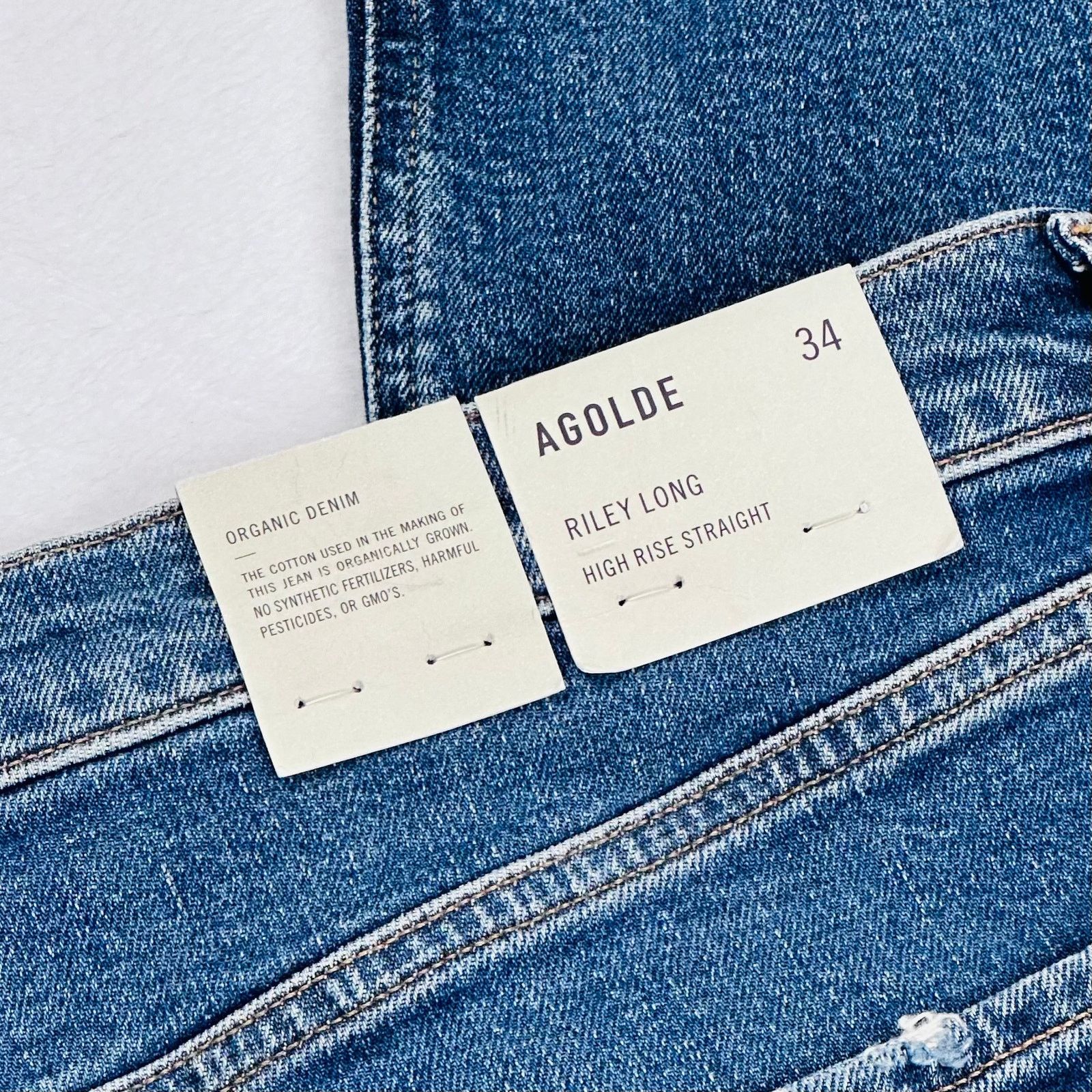 Agolde Agolde Women’s 34 (37x27) Riley Long High Rise Jeans Size 37" - 5 Thumbnail