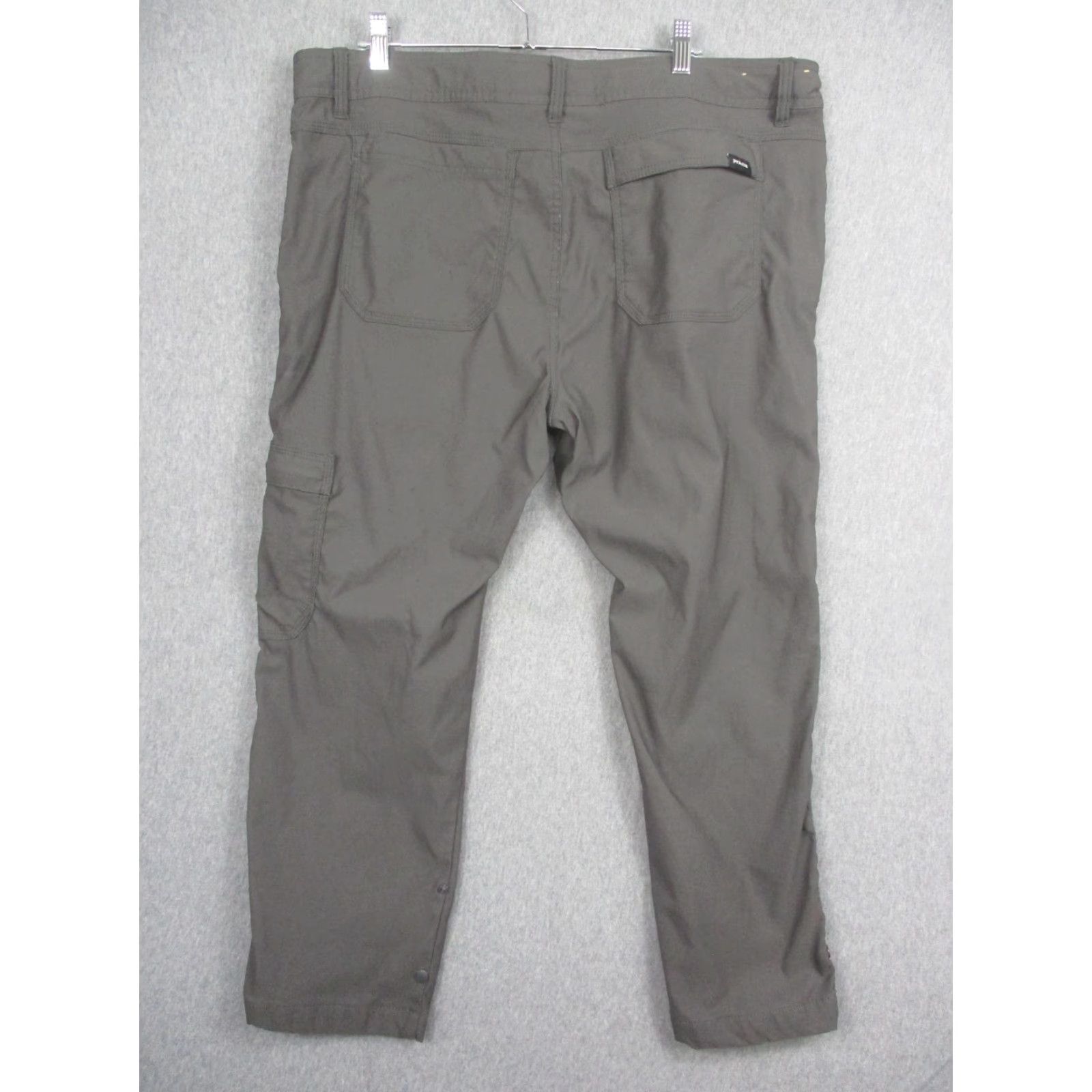 Prana PrAna Mens Pants 38x30 Gray Slim Fit Nylon Stretch Hiking Cargo Belted Khakis 30in Inseam Size US 38 / EU 54 - 5 Thumbnail