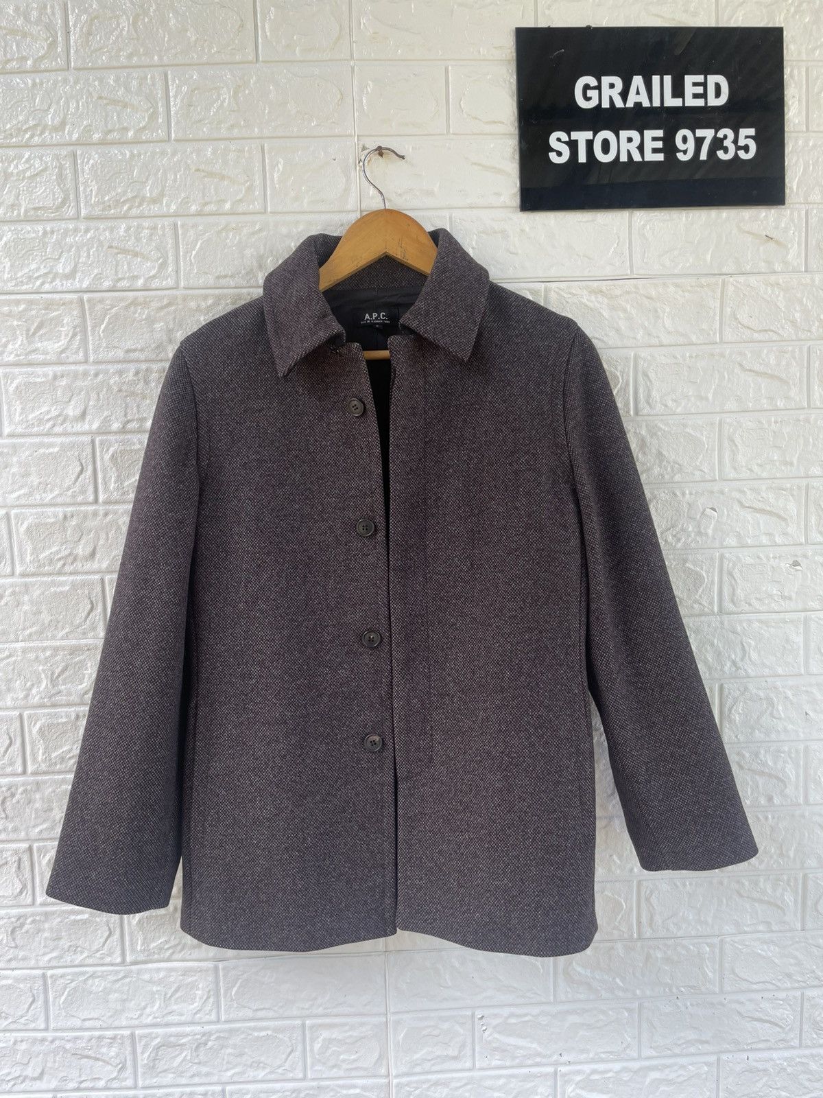 A.P.C. × Japanese Brand × Vintage Vintage A.P.C Wool Jacket Size US S / EU 44-46 / 1 - 1 Thumbnail