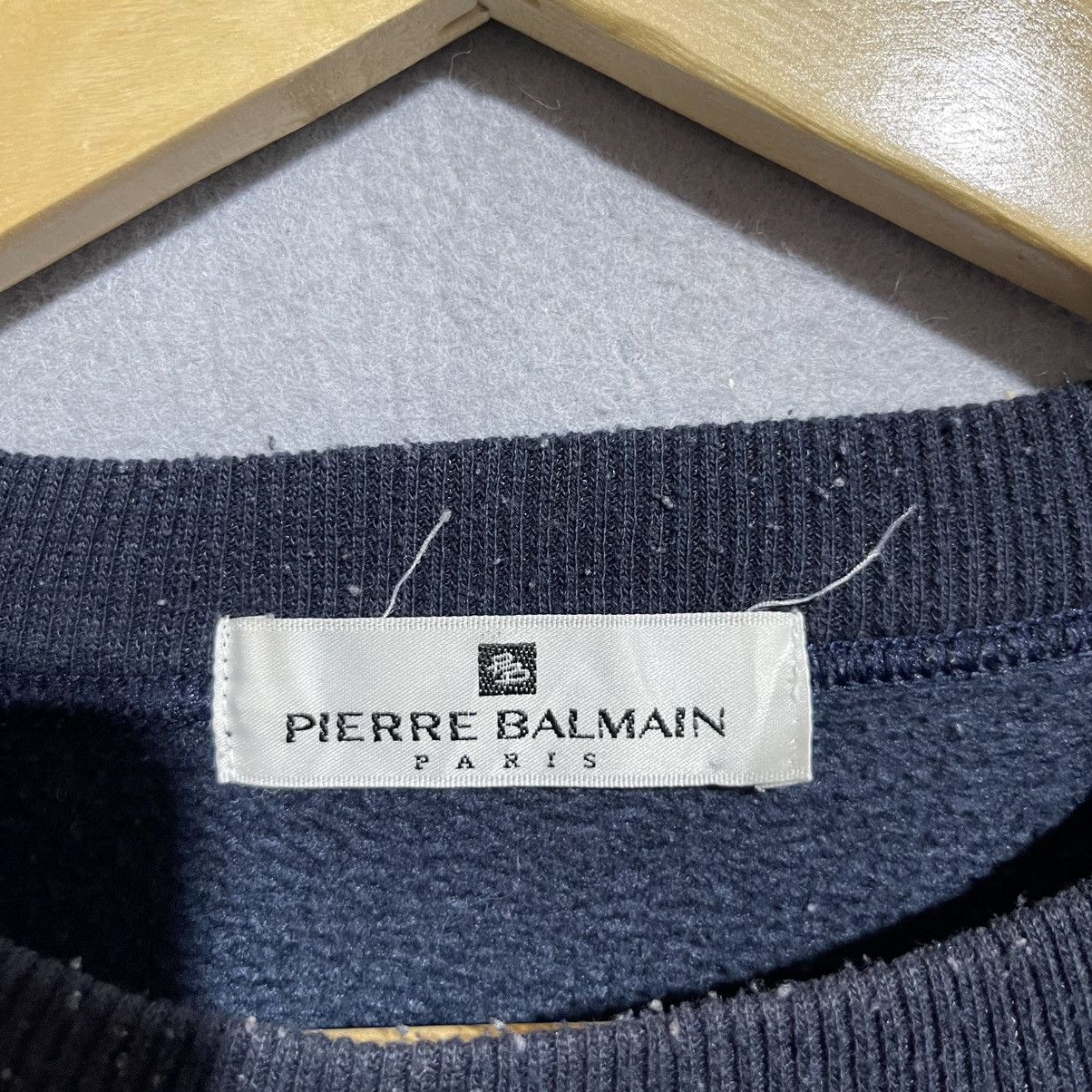 Pierre Balmain Vintage 90s Pierre Balmain Paris Logo Sweatshirt Navy Size US L / EU 52-54 / 3 - 7 Thumbnail