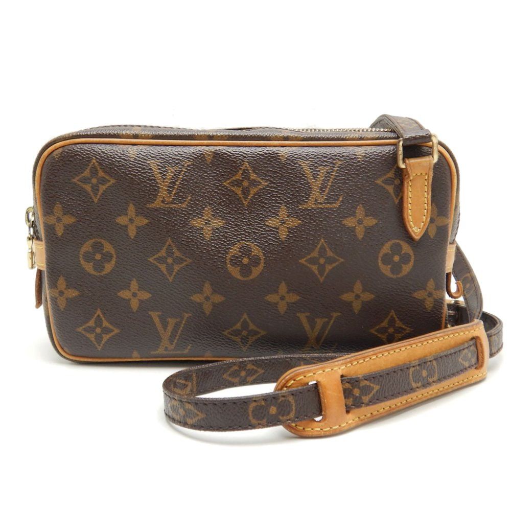 Louis Vuitton Monogram Marly Bandouliere Shoulder Bag Brown