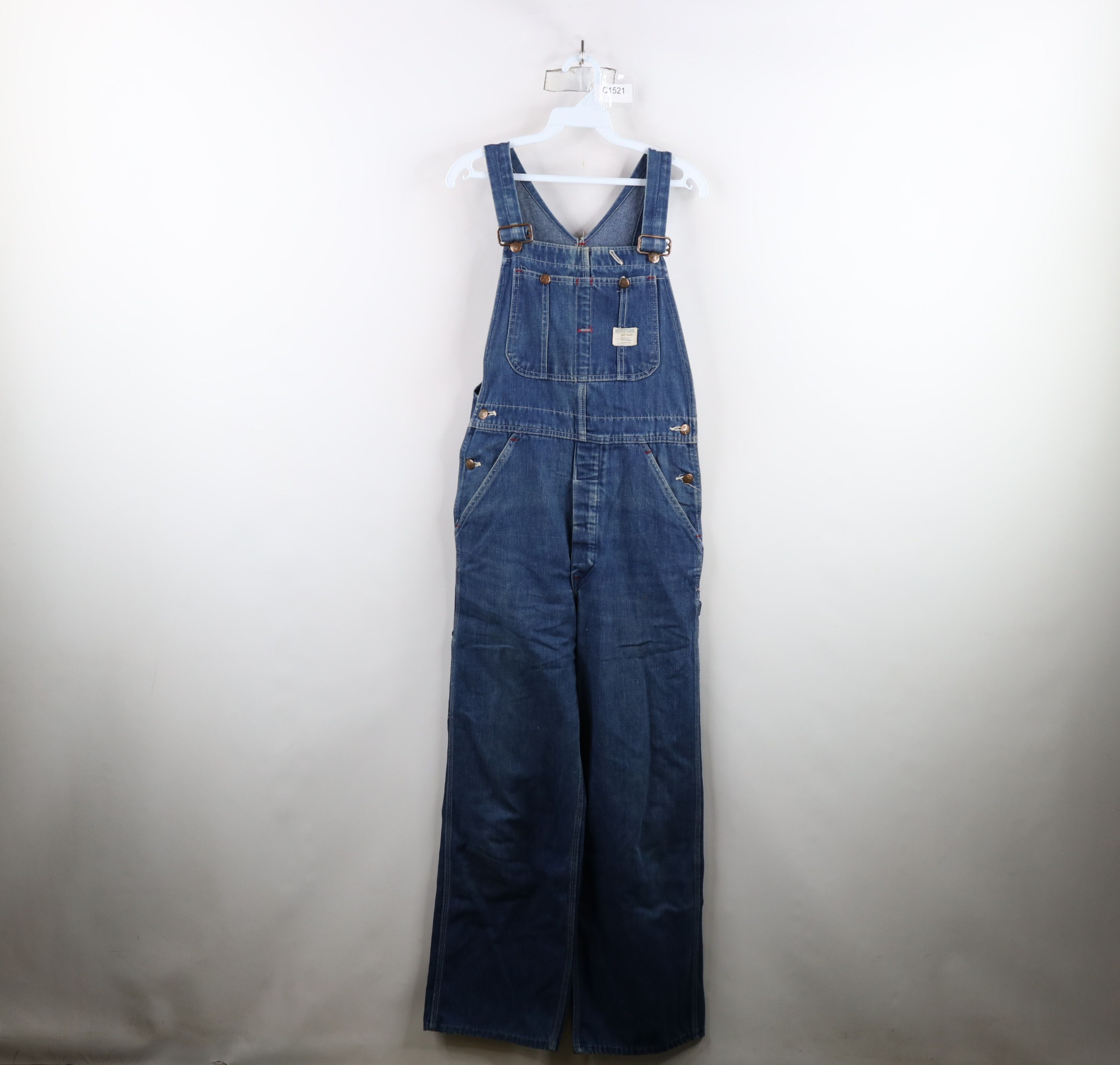 Big Mac × Vintage Vintage 60s Big Mac Distressed Square Bak Overalls Size US 30 / EU 46 - 1 Thumbnail