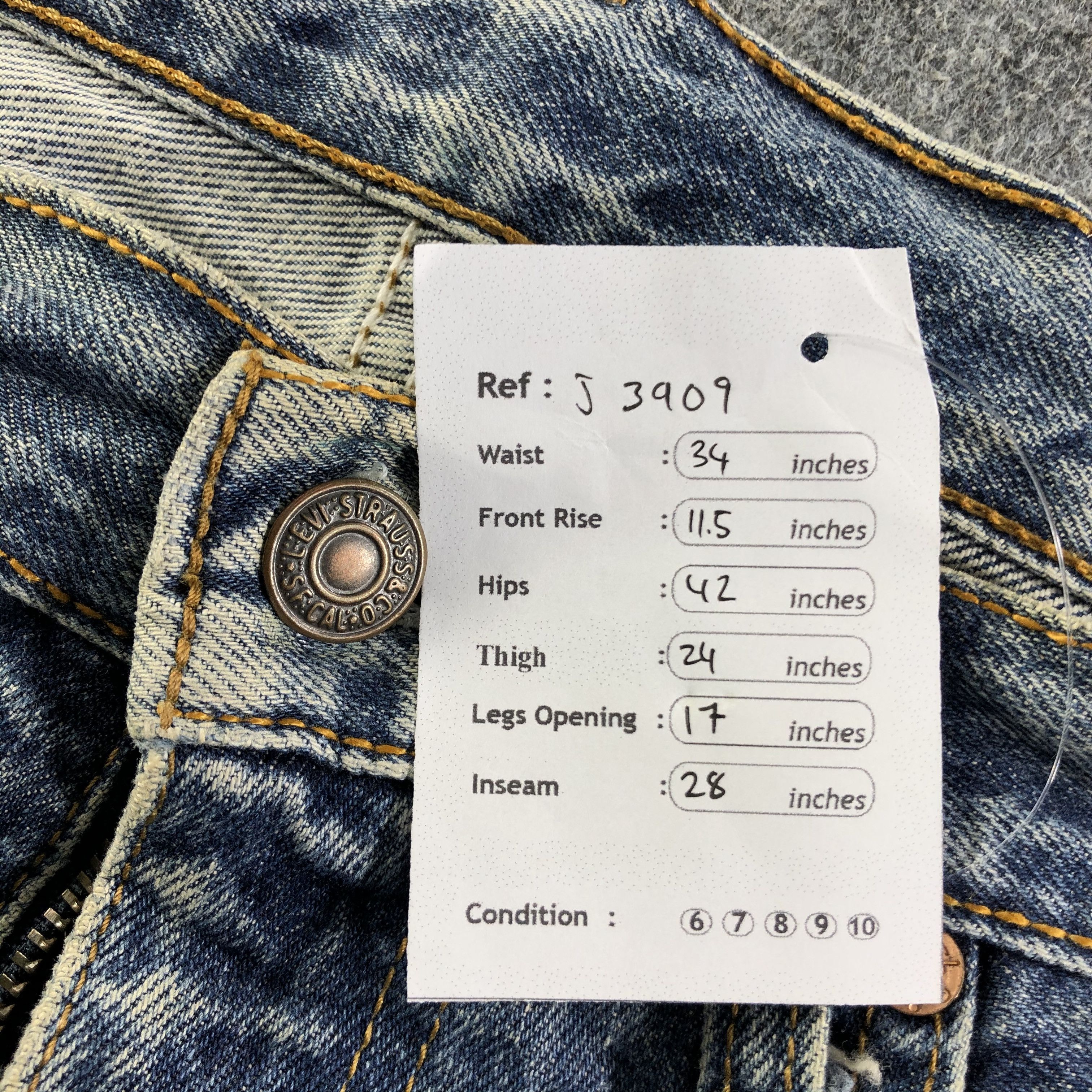 Levi's Vintage 90s Blue Wash Levis 508 Jeans-J3909 Size US 34 / EU 50 - 12 Thumbnail