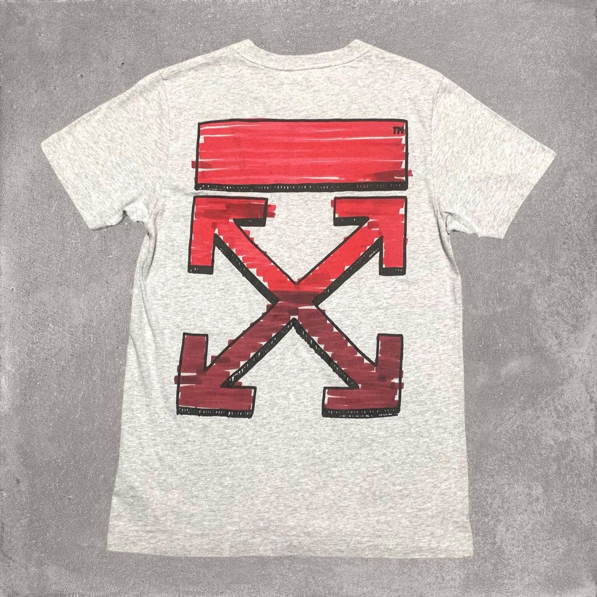 Off-White Off White Small Marker Arrows Grey Tee Virgil Abloh Size US S / EU 44-46 / 1 - 1 Thumbnail