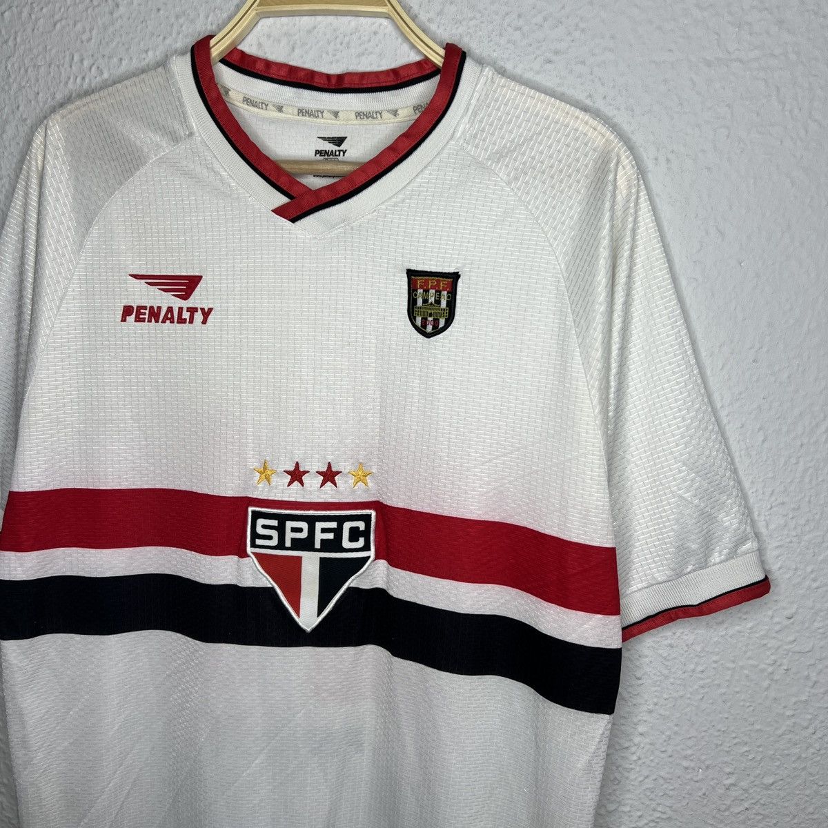 Penalty São Paulo Penalty Vintage Tshirt Tee Jersey 90s Y2K White 24 Size US L / EU 52-54 / 3 - 2 Thumbnail