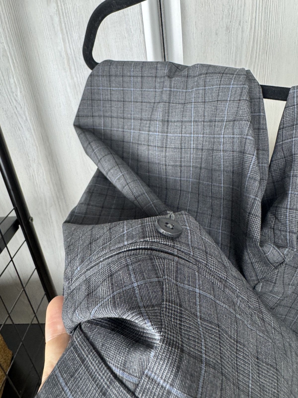 Z Zegna Z Zegna Ermenegildo Zegna wool checkered grey unlined suit Size 42L - 24 Thumbnail