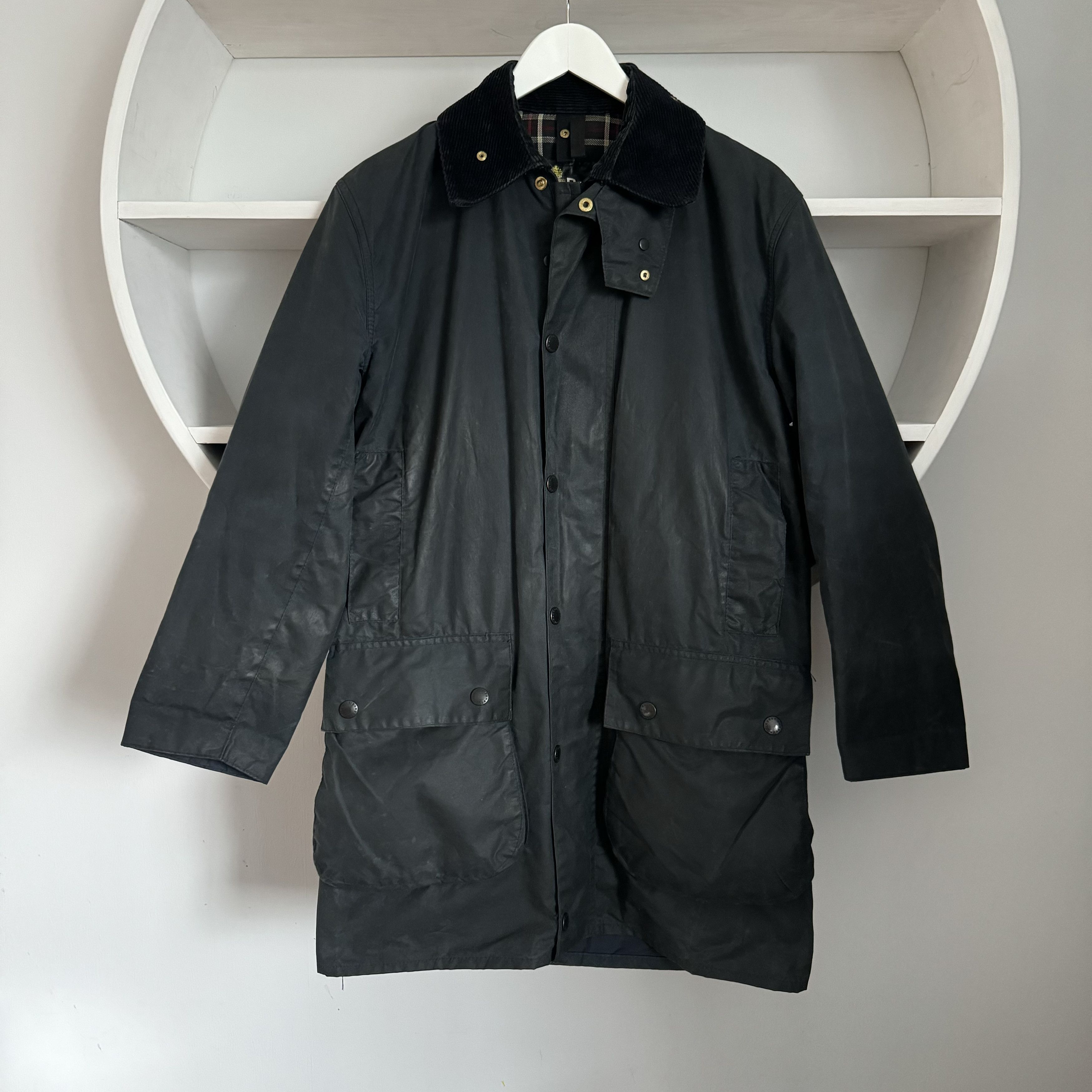 Barbour VINTAGE BARBOUR 2 CRESTS BORDER Waxed Jacket Size S / C34 Size US S / EU 44-46 / 1 - 2 Thumbnail