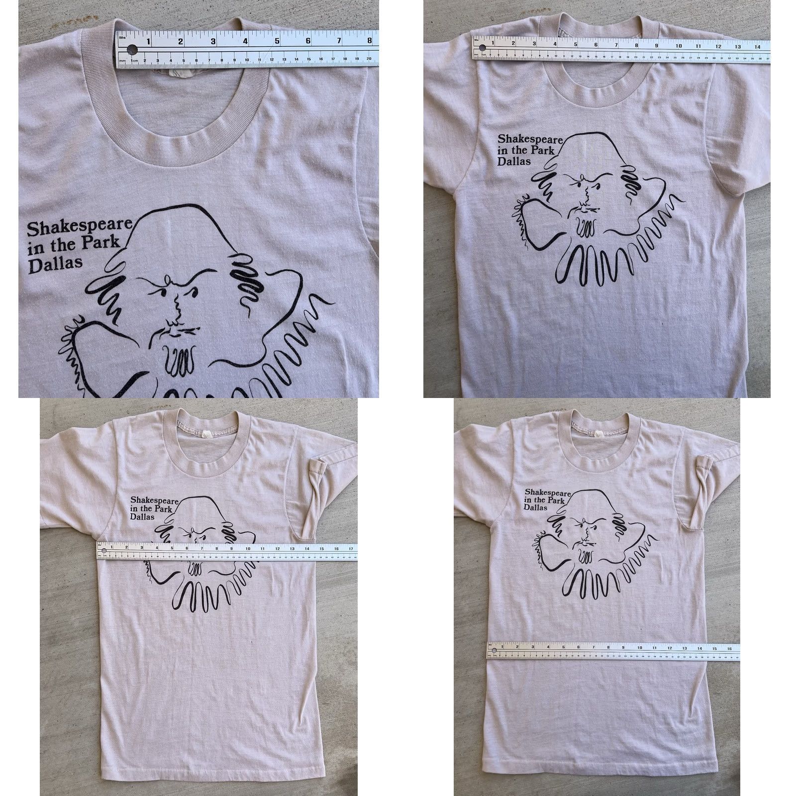 Vintage VINTAGE Shakespeare in the Park Dallas Theater T Shirt S Mens Beige Graphic Print 70s 80s Classic Size US S / EU 44-46 / 1 - 10 Thumbnail