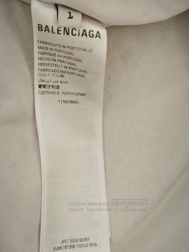 Balenciaga Balenciaga Backward White Short Sleeve Size US S / EU 44-46 / 1 - 5 Thumbnail