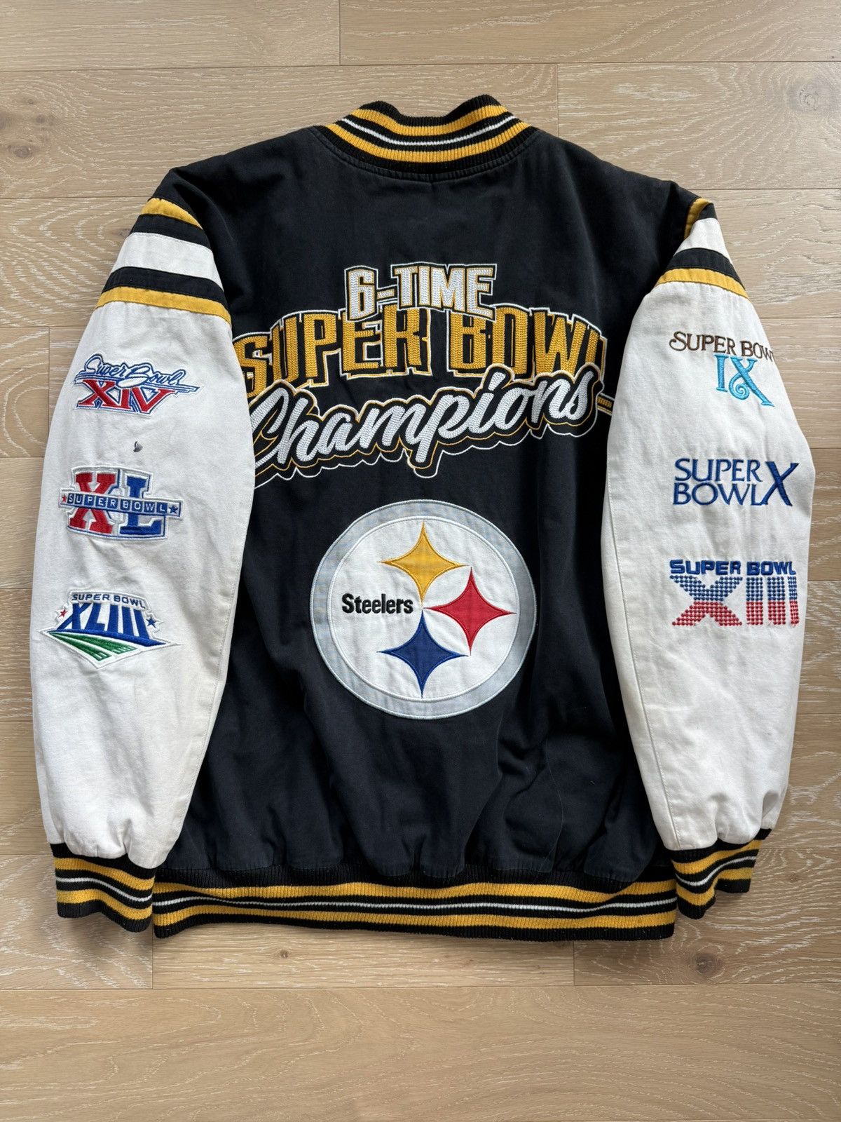 NFL Pittsburgh Steelers Letterman Varsity Super Bowl Jacket Size US XL / EU 56 / 4 - 2 Thumbnail