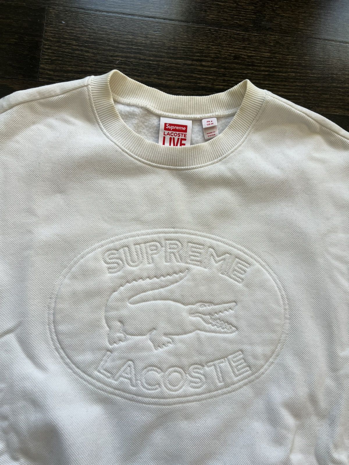 Lacoste × Supreme Supreme x Lacoste Stitched Logo Crewneck Size US M / EU 48-50 / 2 - 3 Thumbnail