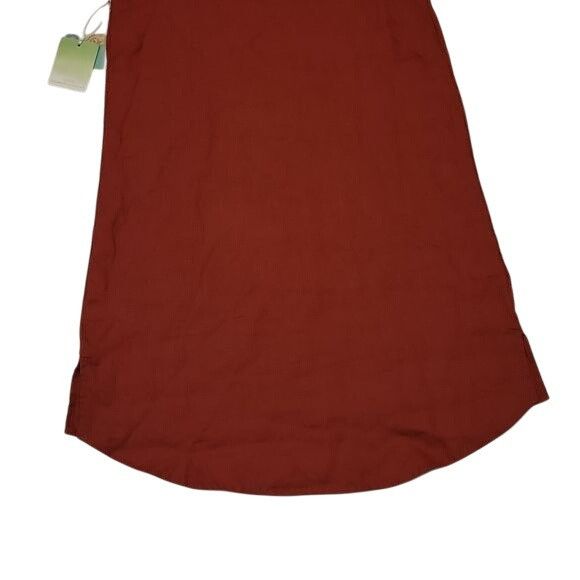Other Sigrid Olsen Linen Shift Dress Keyhole Back Rust Orange S Size S / US 4 / IT 40 - 9 Thumbnail