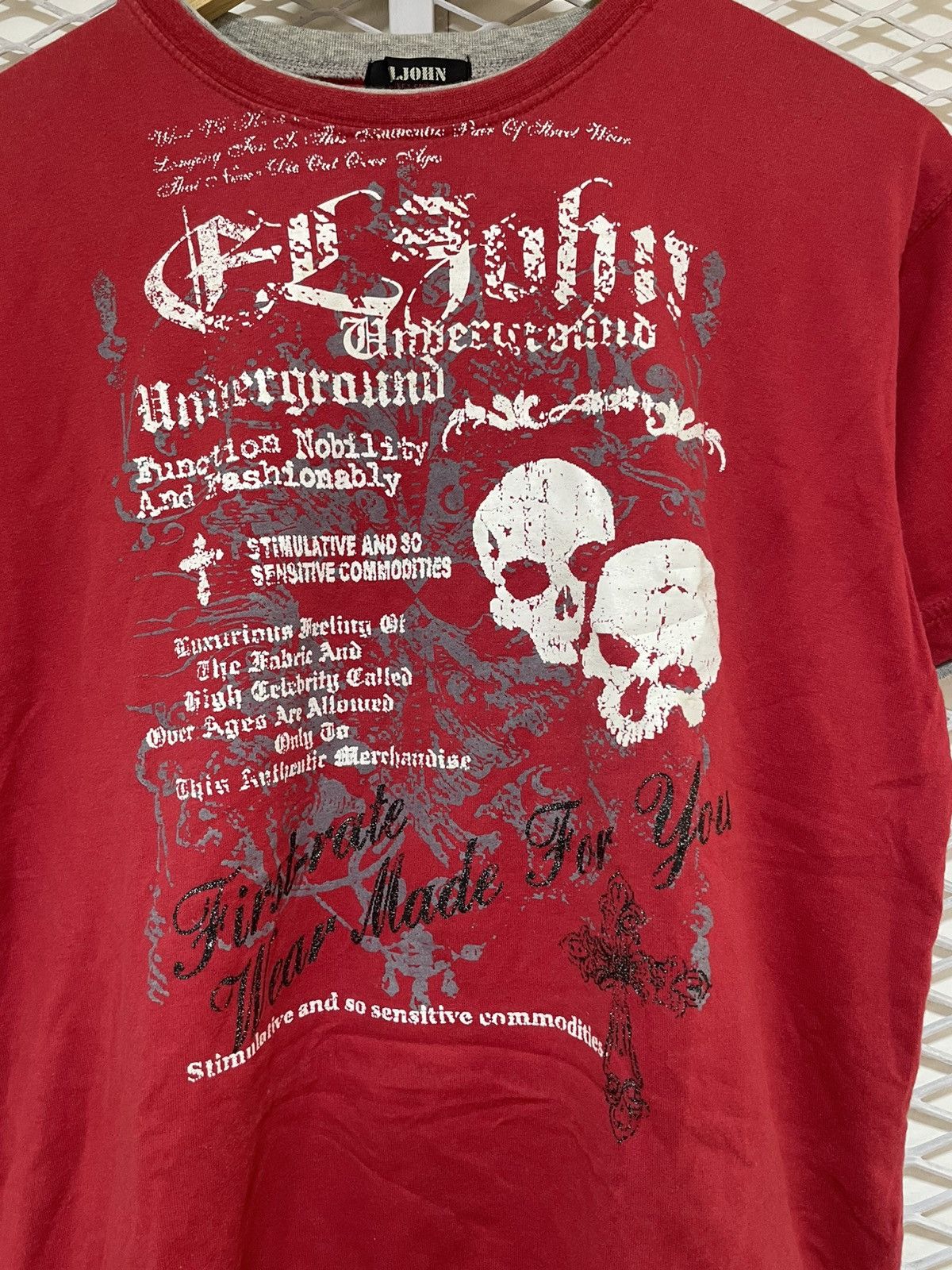 If Six Was Nine JAPANESE BRAND EJHON DOUBLE LAYER Y2K STYLE TSHIRT Size US M / EU 48-50 / 2 - 4 Thumbnail