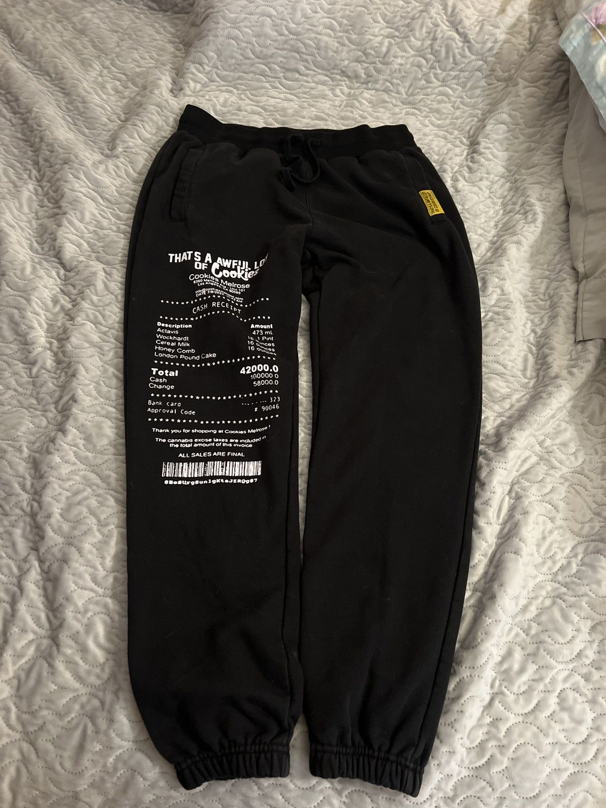 Cookies Awful lot of cough syrup x cookies sweatpants Grailed