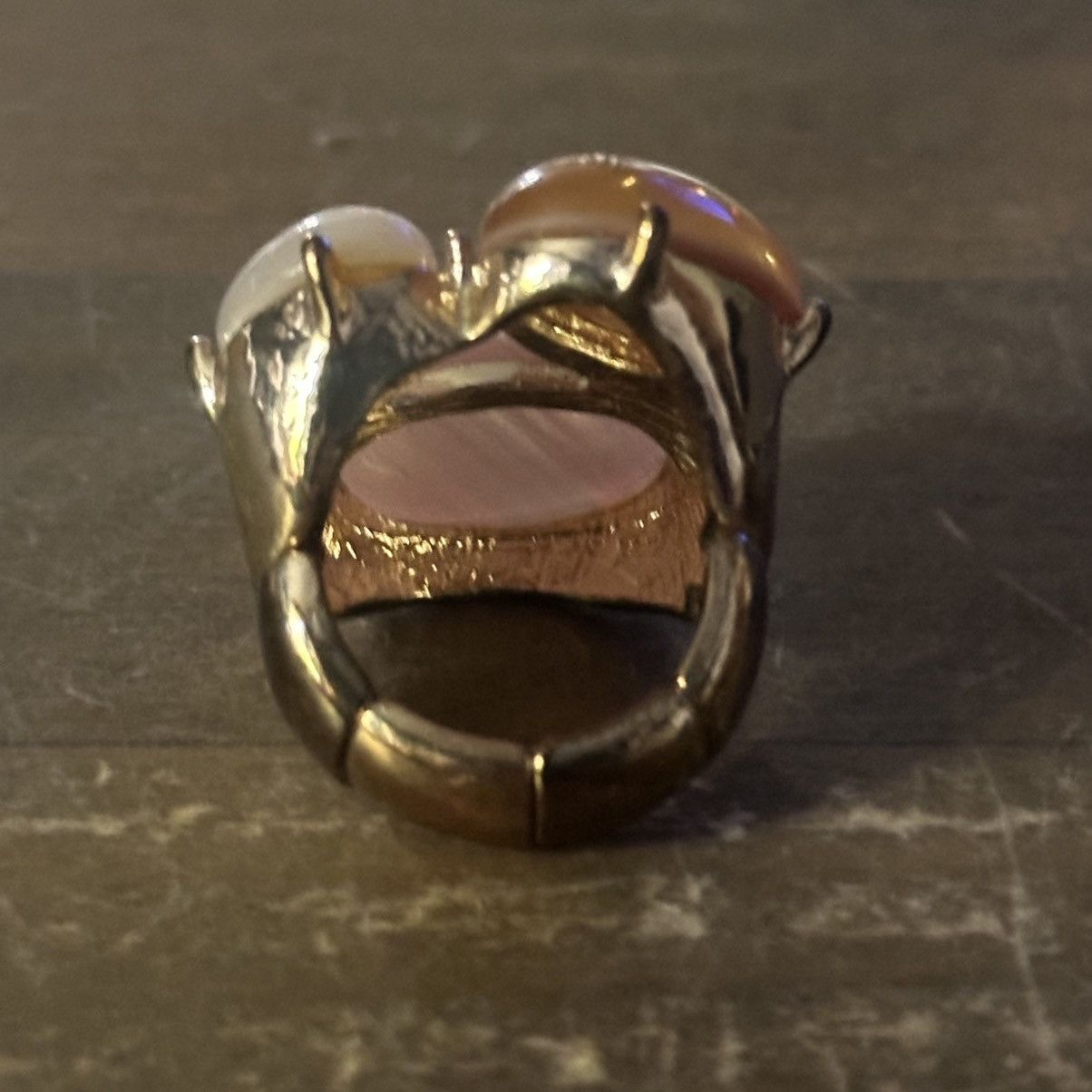 Other Gold tone multicolor cabochon stones stretch ring Size ONE SIZE - 6 Thumbnail