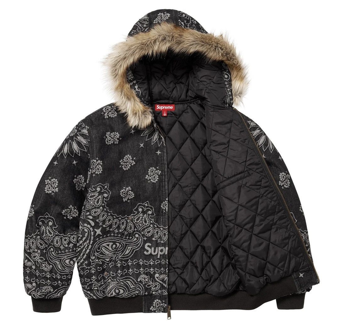 Supreme SUPREME BANDANA JACQUARD DENIM HOODED WORK JACKET large Size US L / EU 52-54 / 3 - 2 Thumbnail