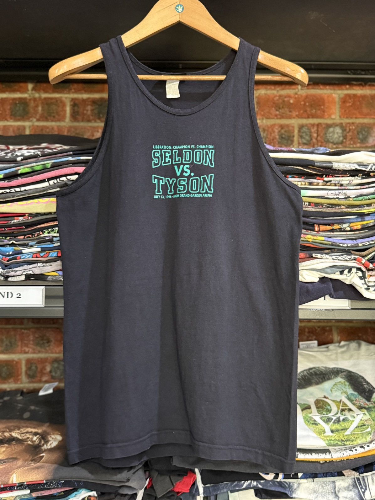 Rap Tees Vintage 90s Mike Tyson Vs Seldon Tank Top Size US M / EU 48-50 / 2 - 6 Thumbnail